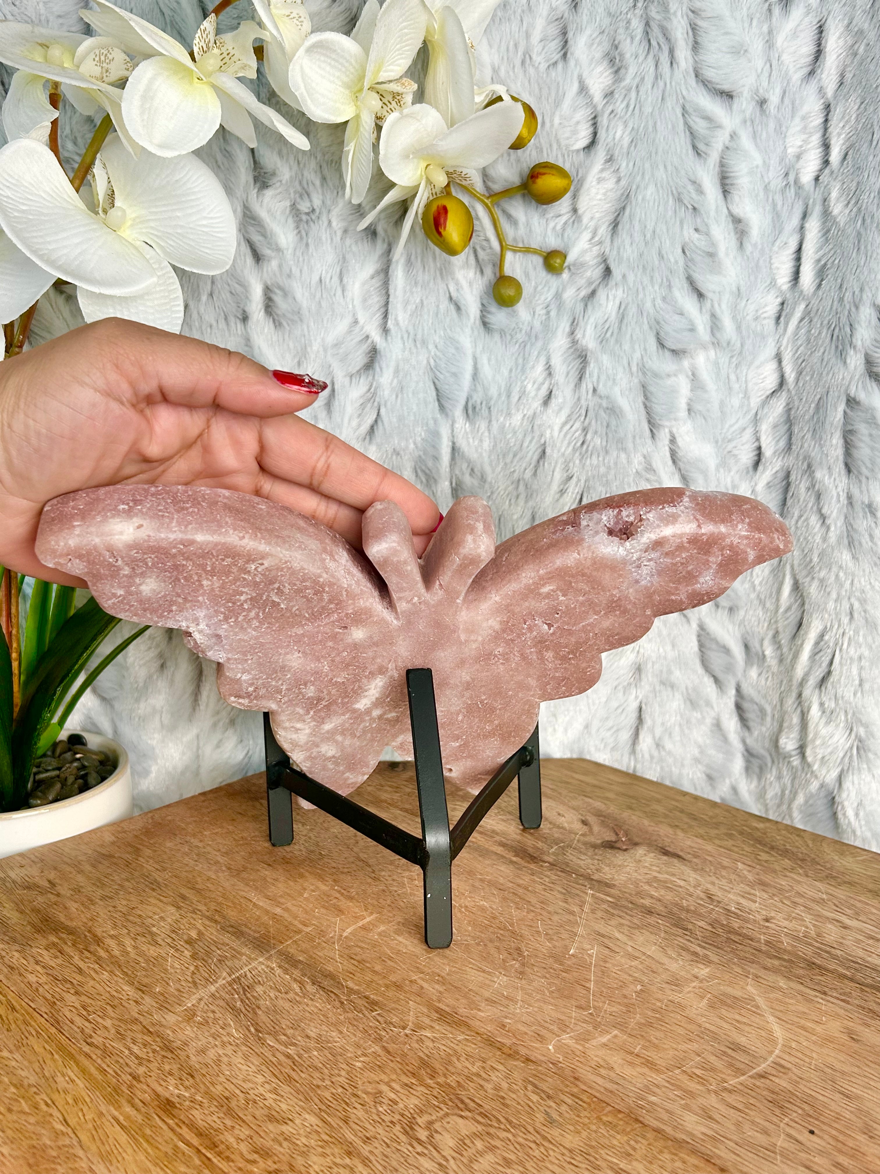 Large Pink Amethyst Butterfly