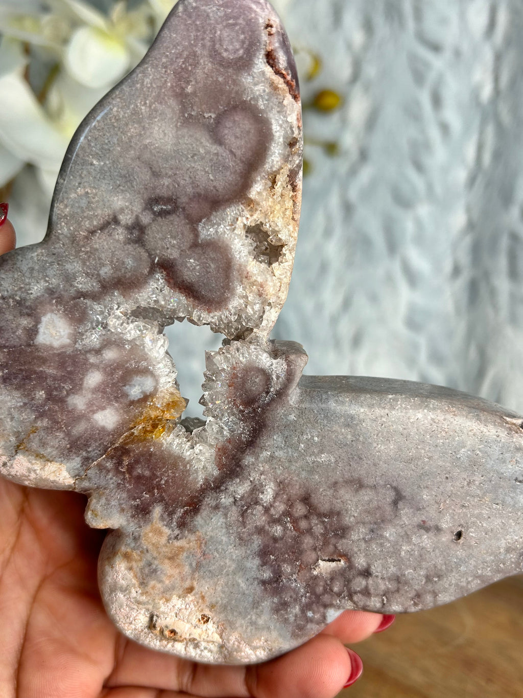 Purple Pink Amethyst Butterfly