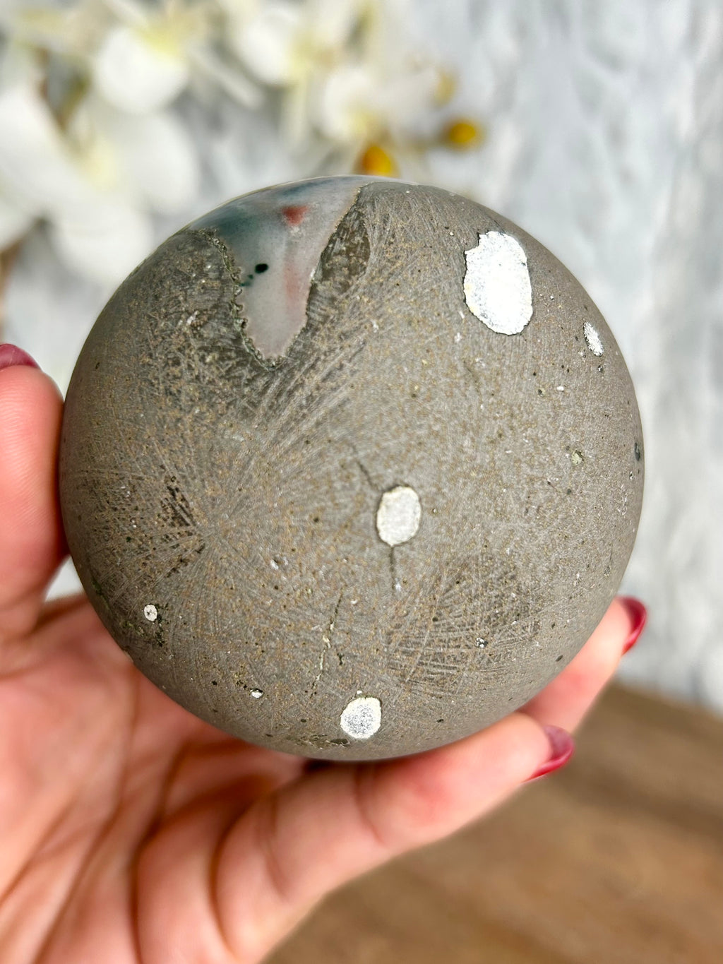 Uruguayan Amethyst Sphere with Calcite