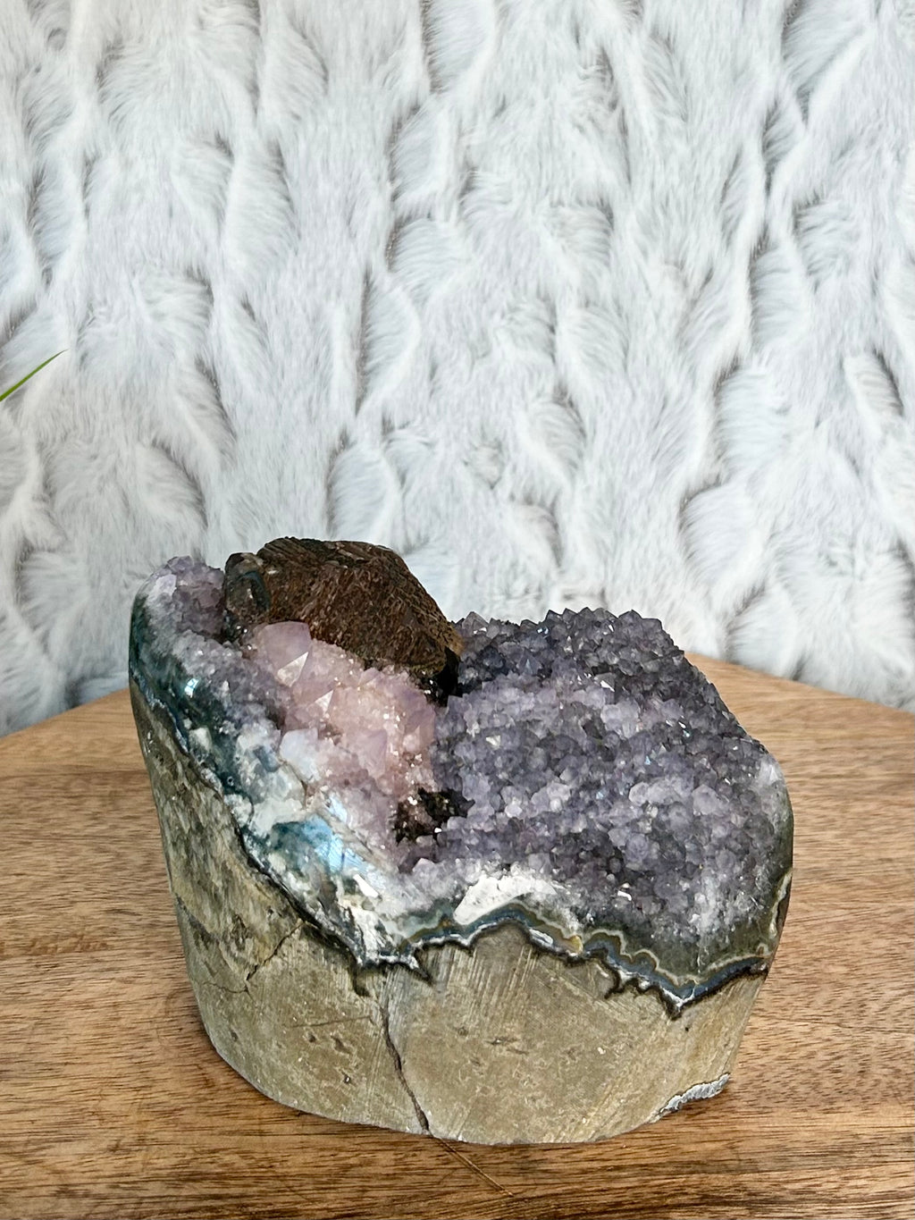 Uruguayan Rainbow Amethyst Cut Base