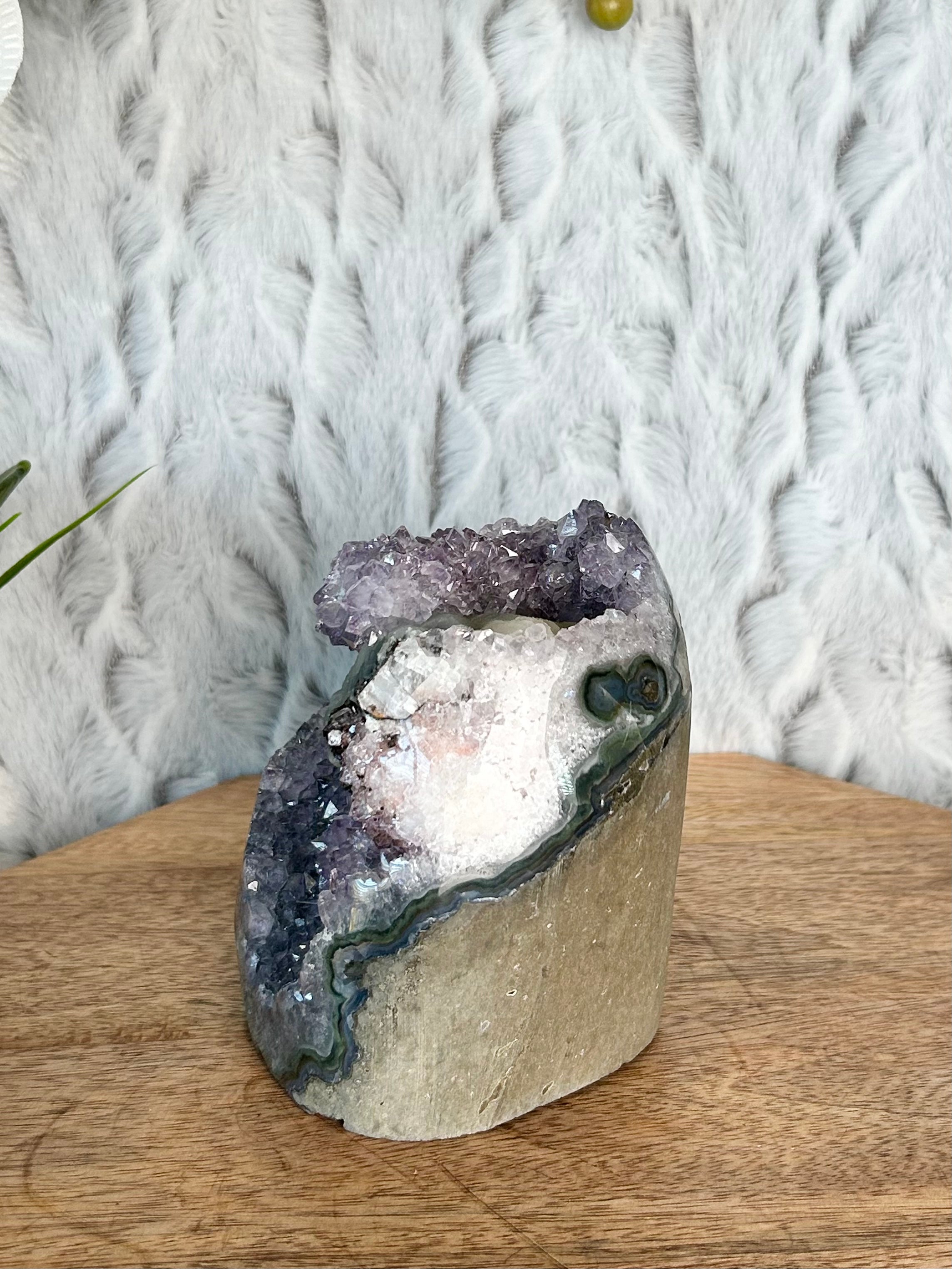Uruguayan Rainbow Amethyst Cut Base