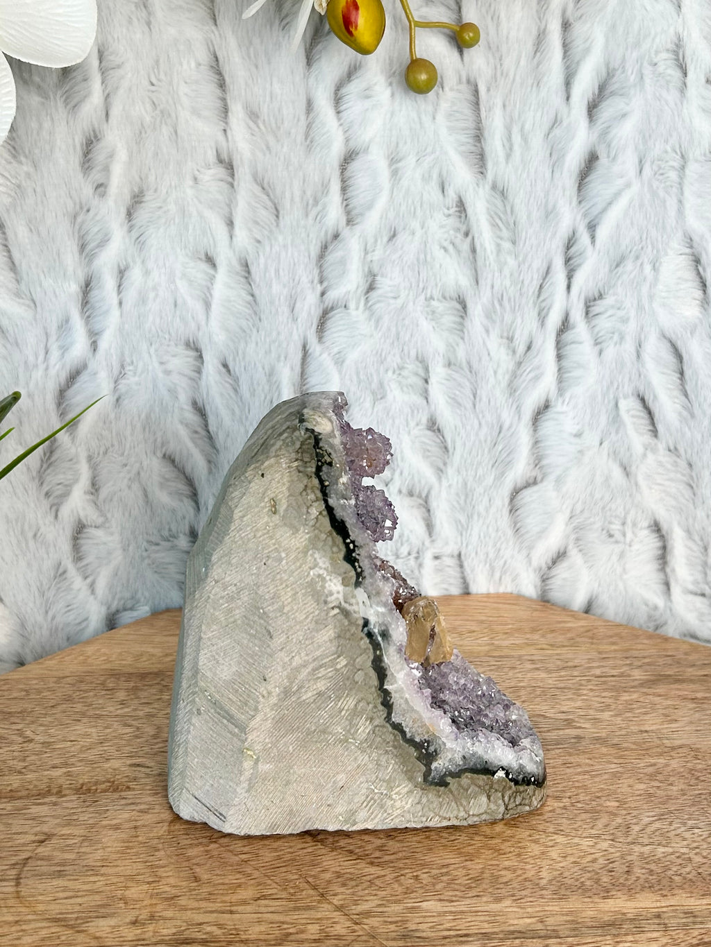 Uruguayan Rainbow Amethyst Cut Base