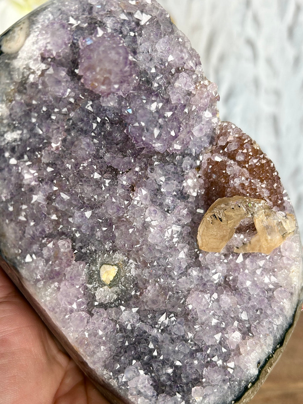 Uruguayan Rainbow Amethyst Cut Base
