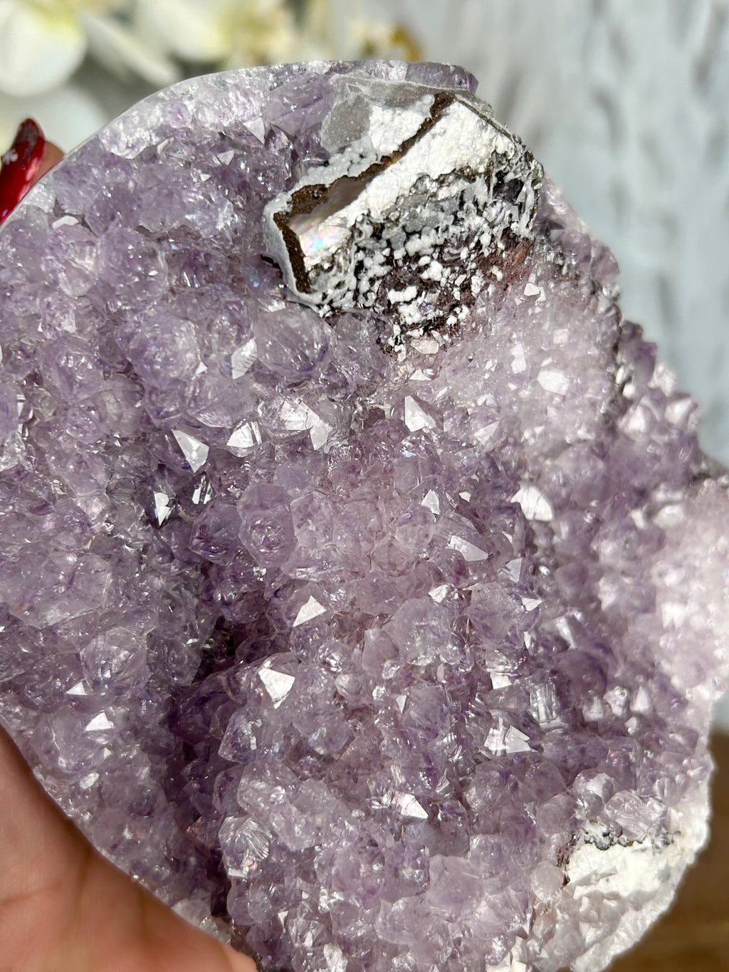Uruguayan Rainbow Amethyst Cut Base