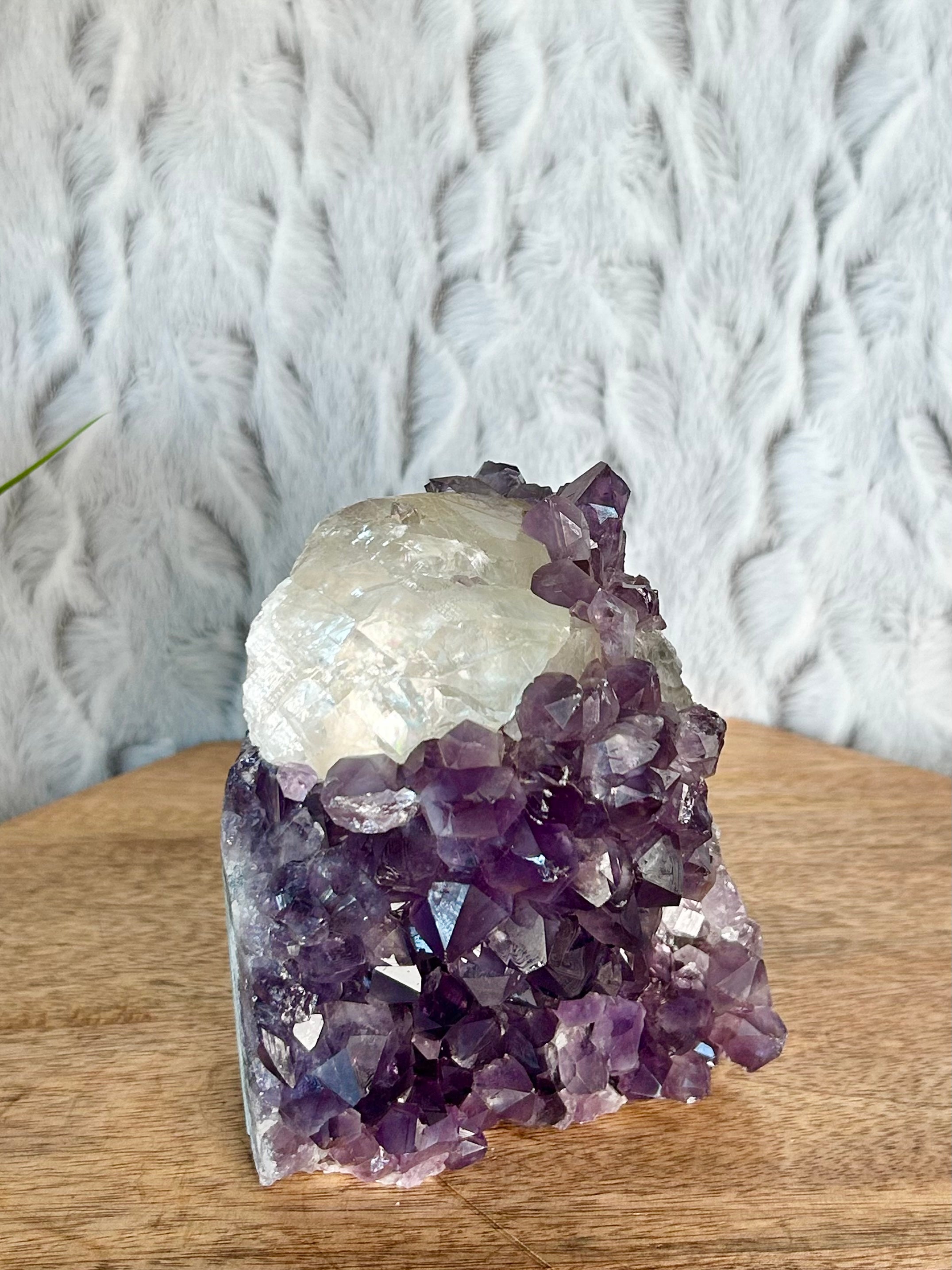 Amethyst Cut Base with Calcite