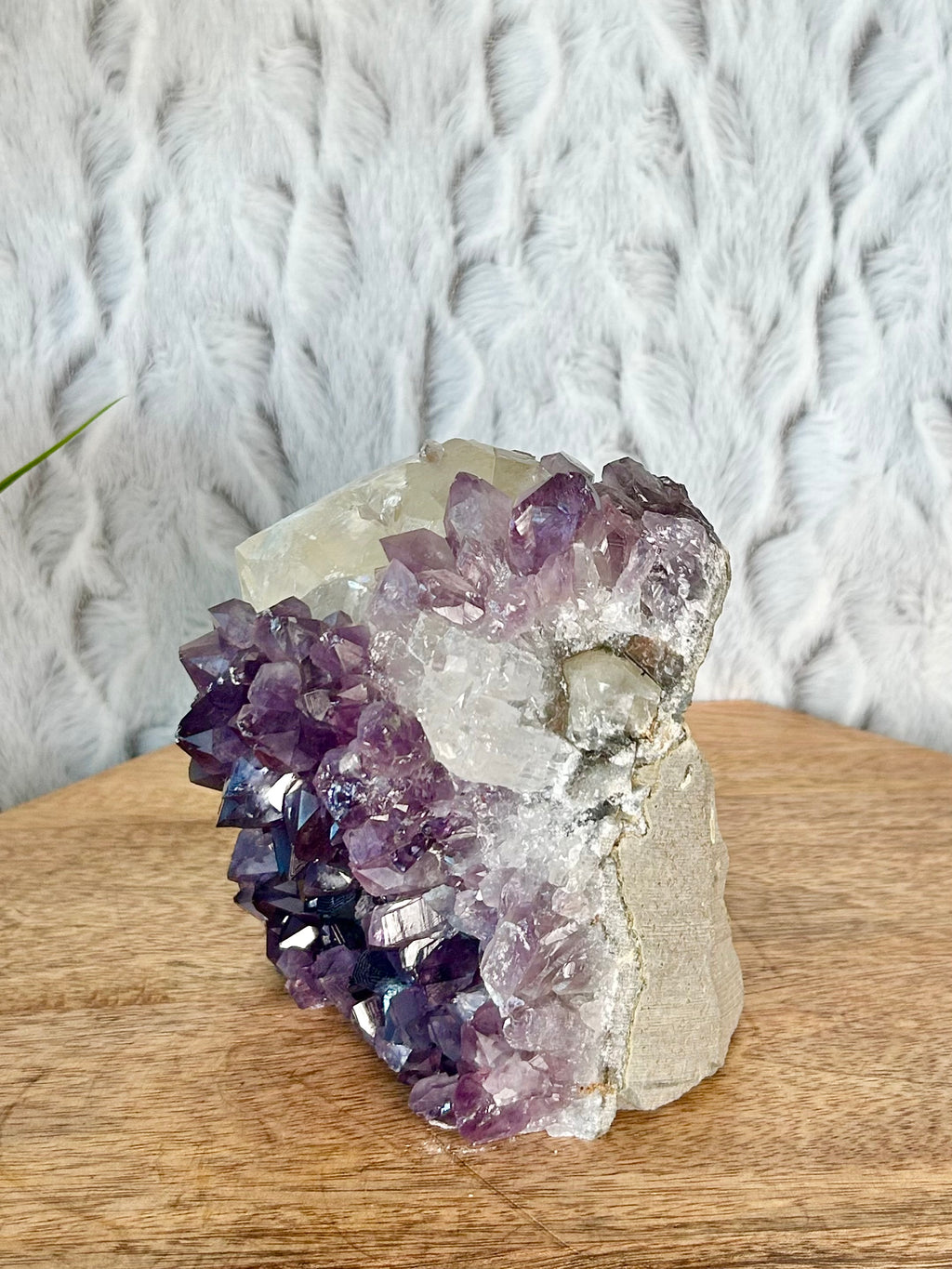Amethyst Cut Base with Calcite