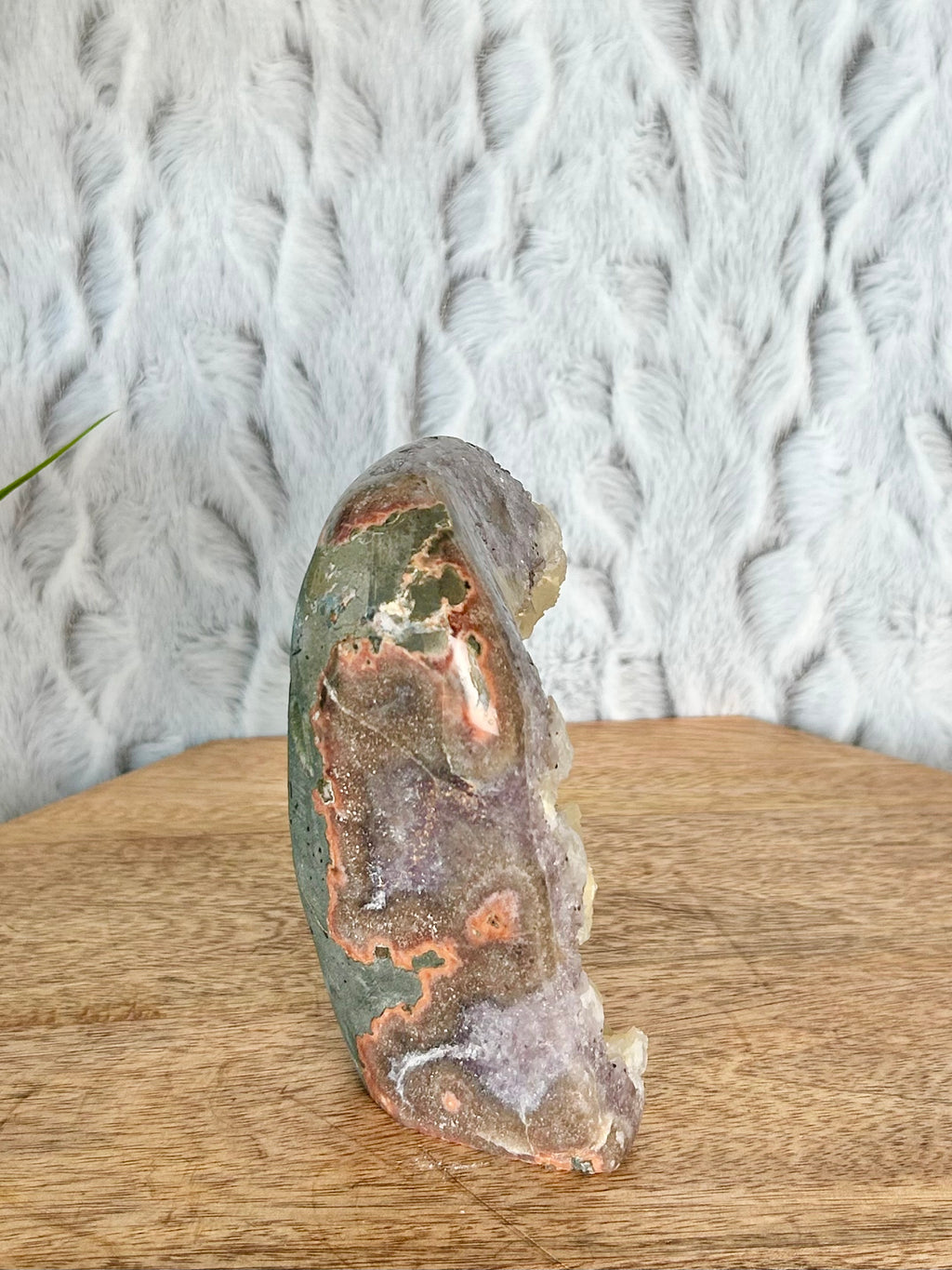 Unique Amethyst and Calcite Cut Base