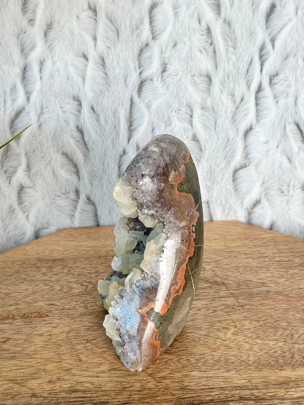 Unique Amethyst and Calcite Cut Base