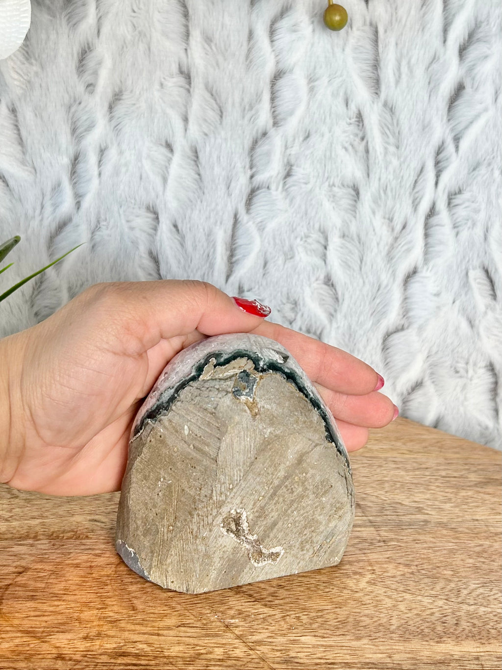 Amethyst Cut Base with Calcite