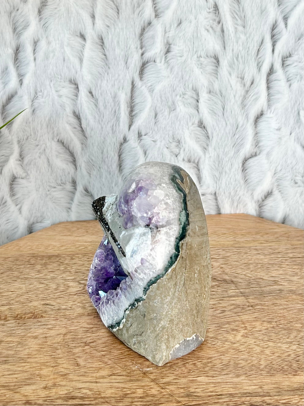 Amethyst Cut Base with Calcite