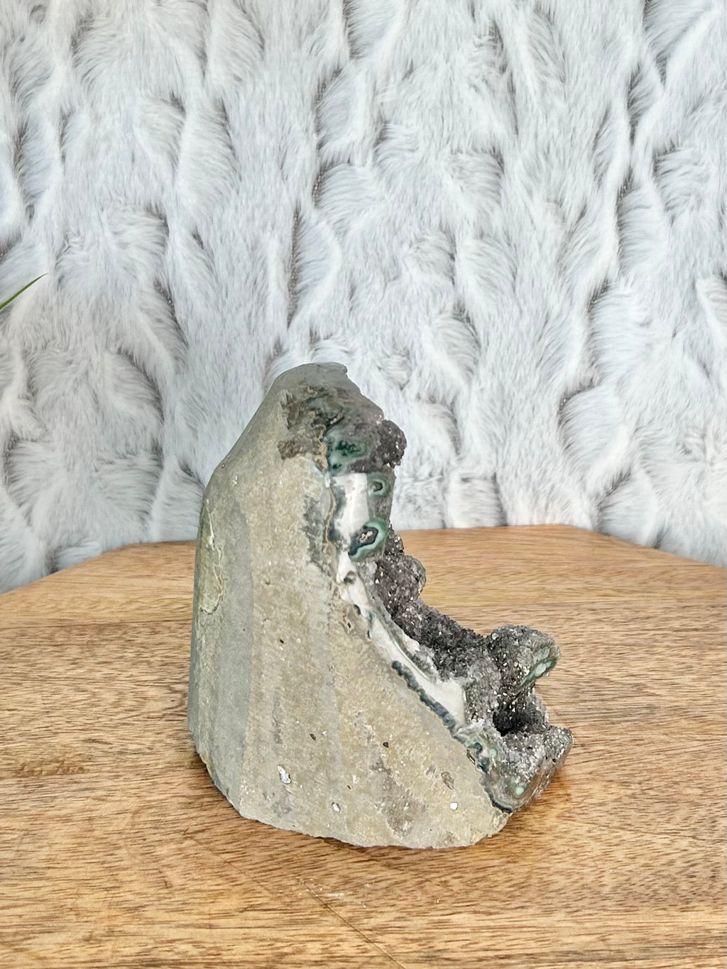 Stalactite Green Amethyst Cut Base