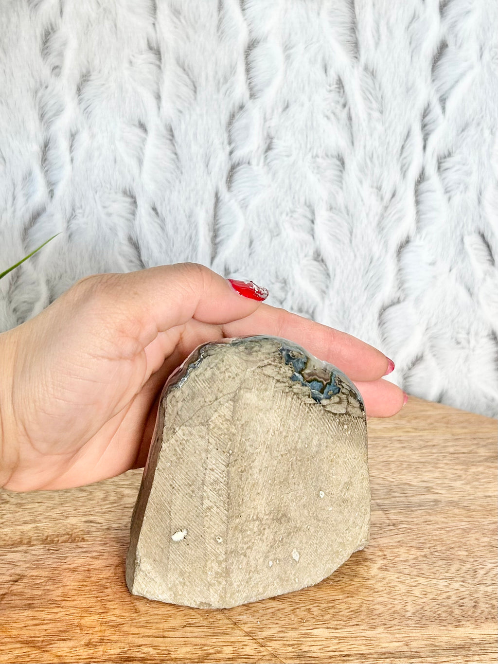 Rainbow Amethyst with Large Calcite