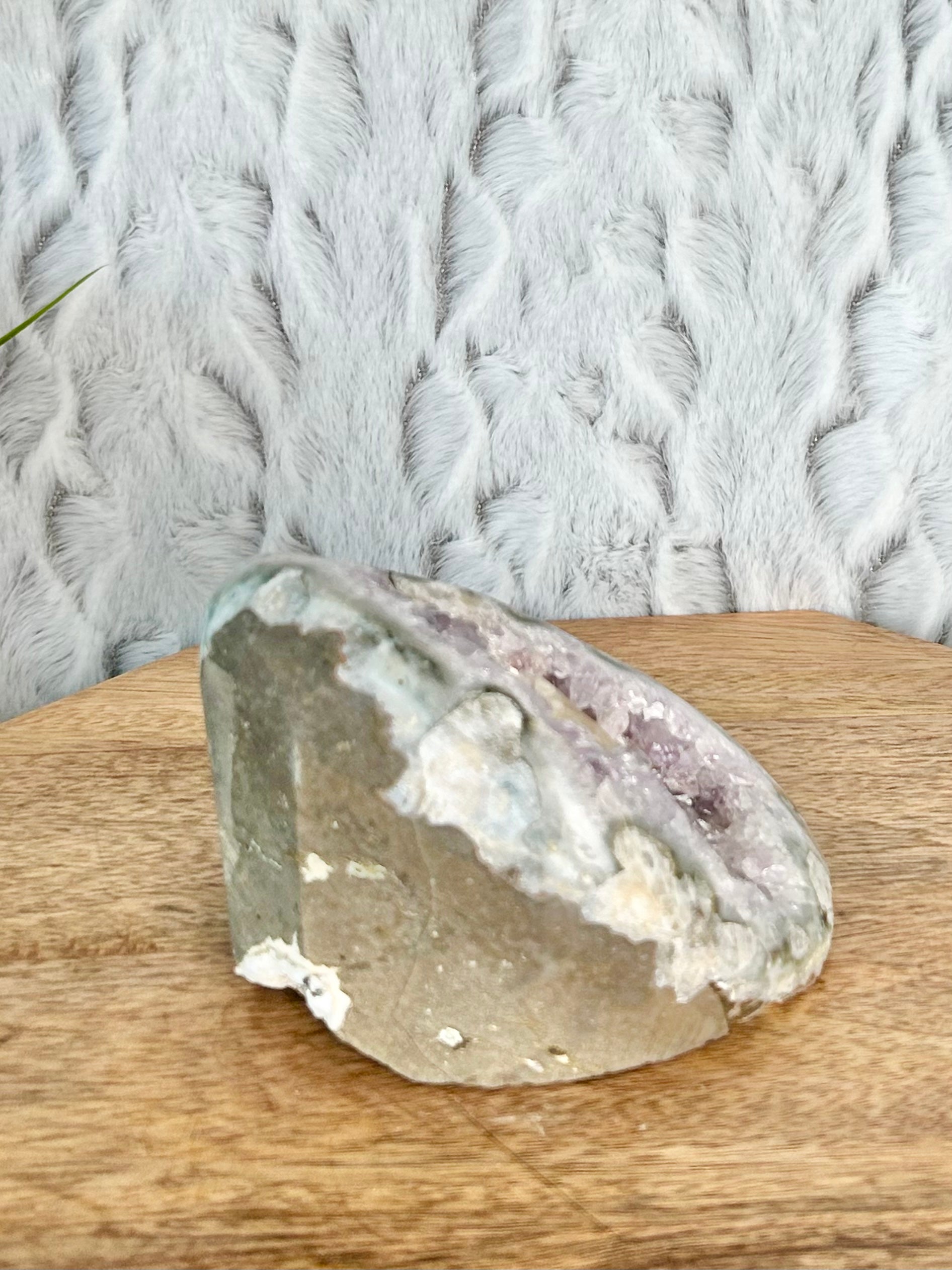 Amethyst with Calcite Cut Base