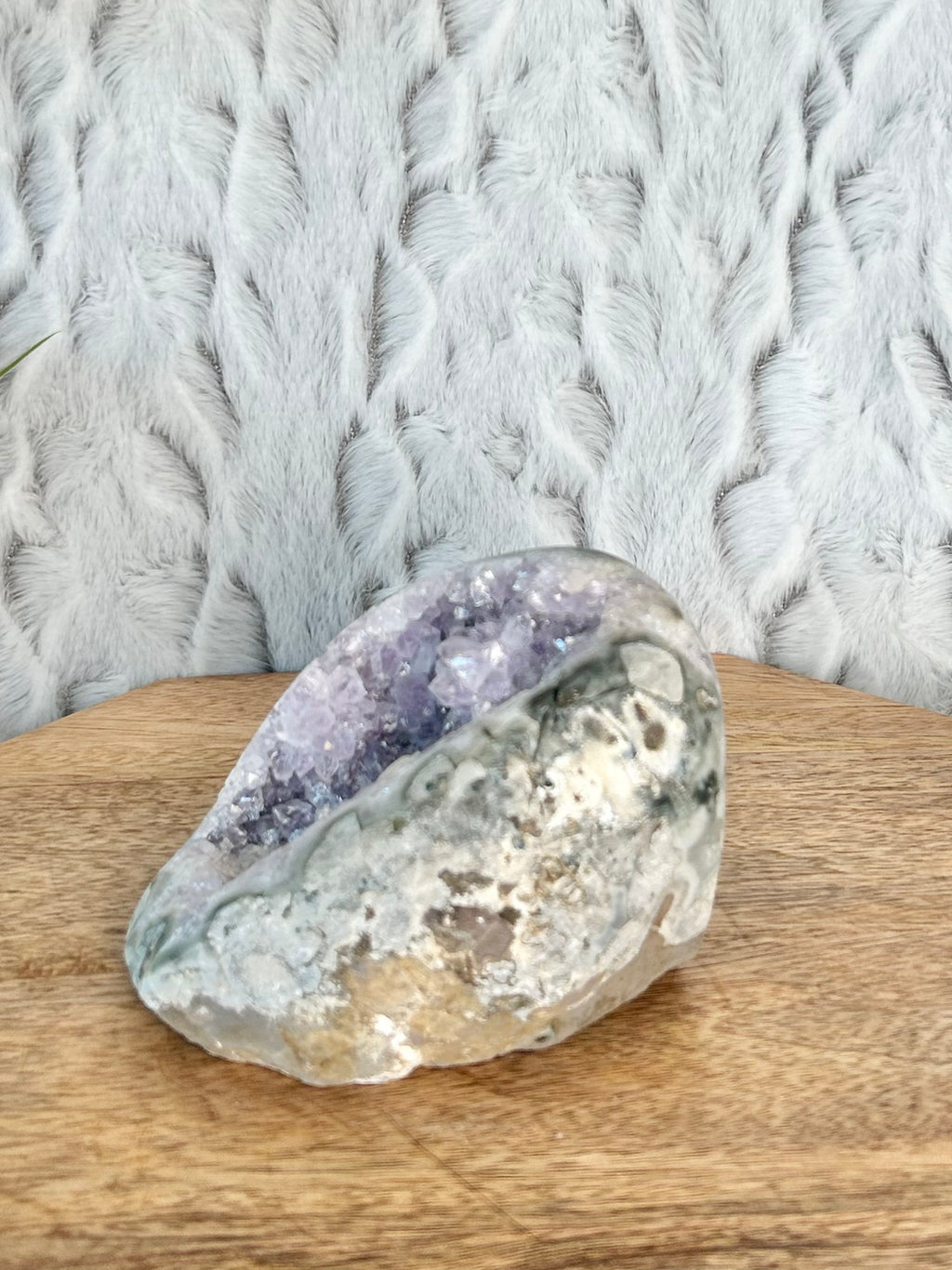 Amethyst with Calcite Cut Base