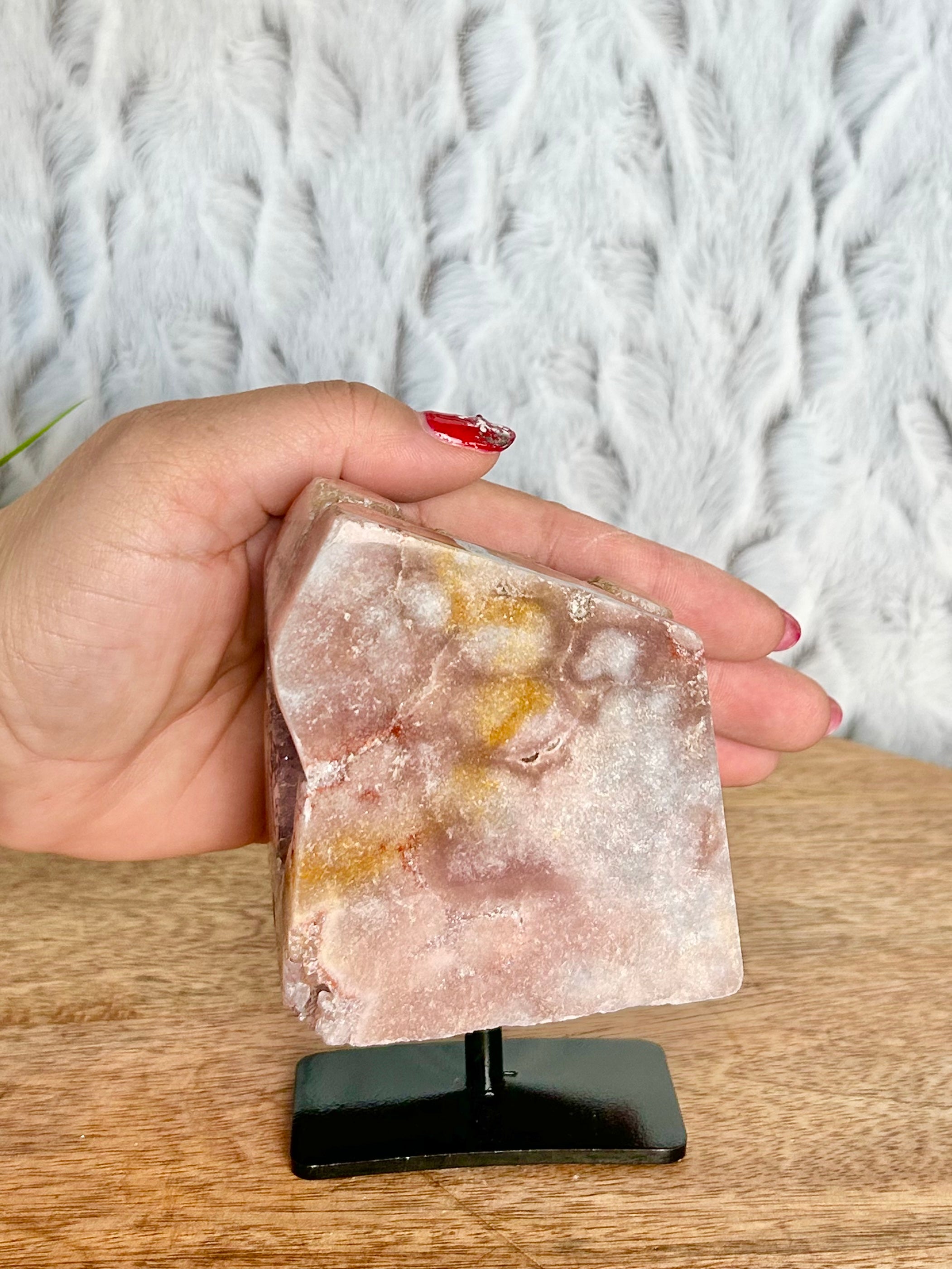 Pink Amethyst Freeform on stand