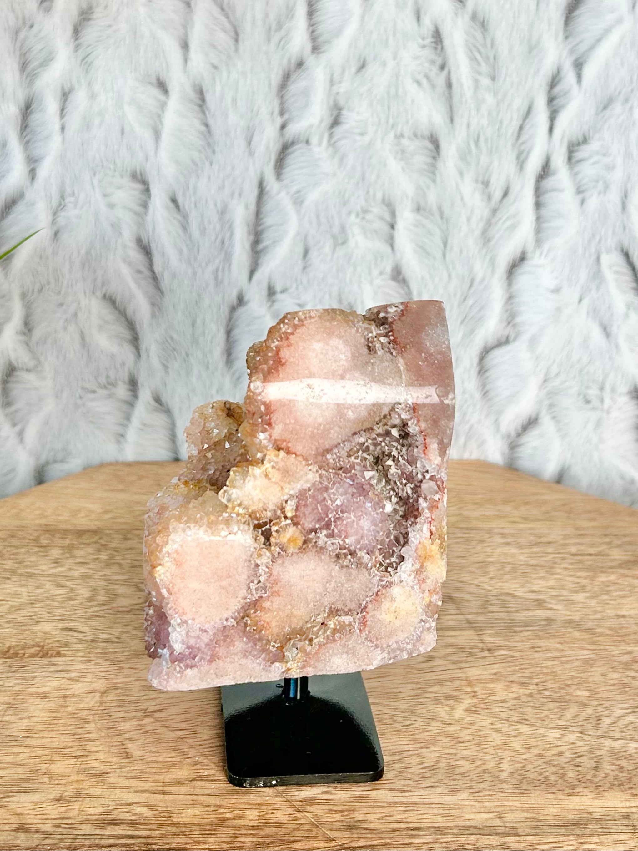 Pink Amethyst Freeform on stand