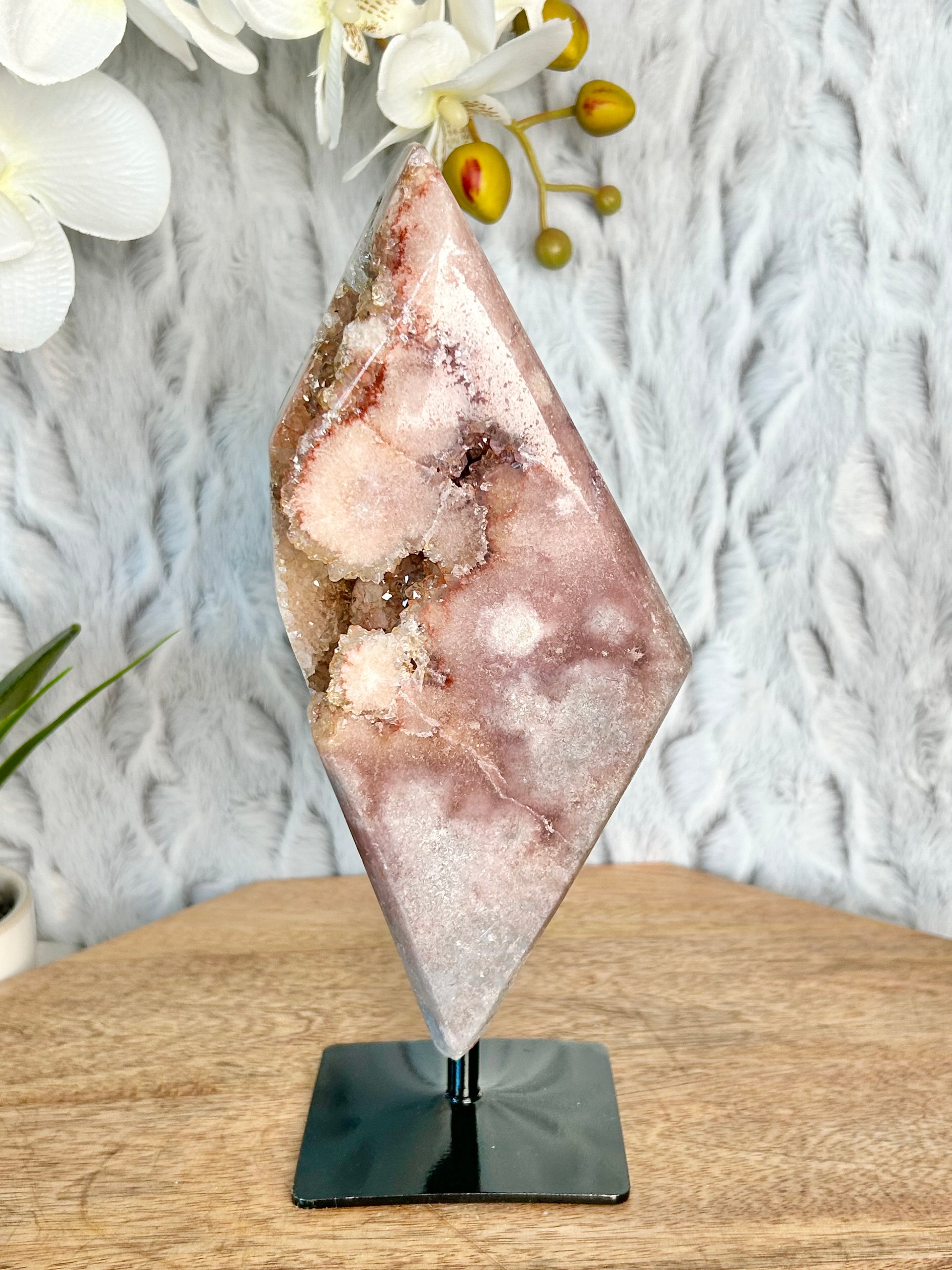 Pink Amethyst Freeform on stand