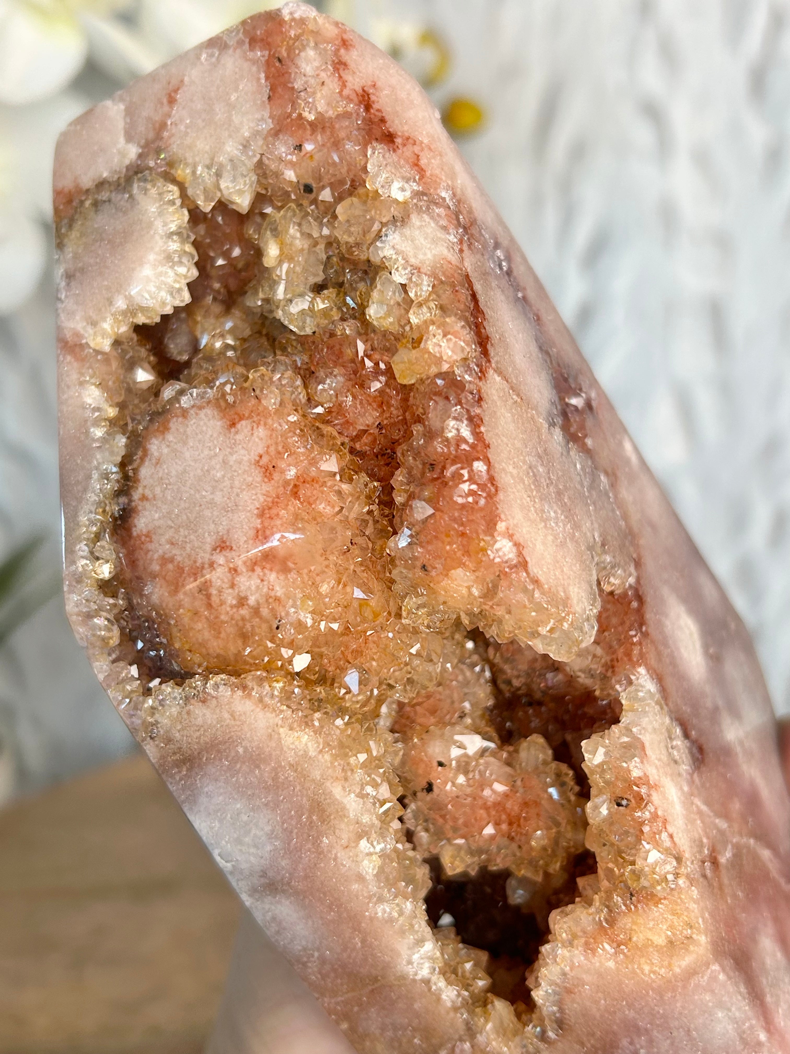 Pink Amethyst Freeform on stand