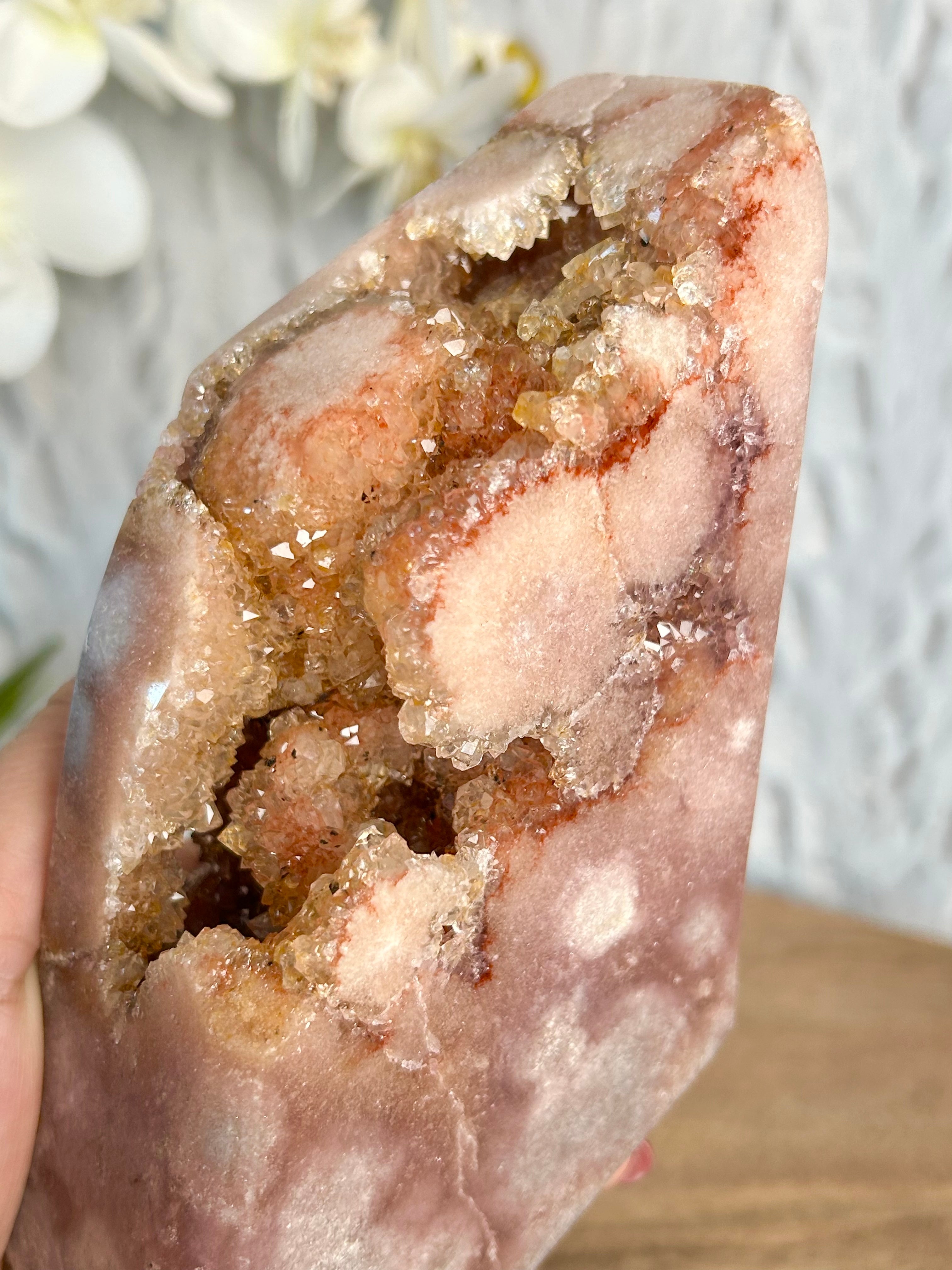 Pink Amethyst Freeform on stand