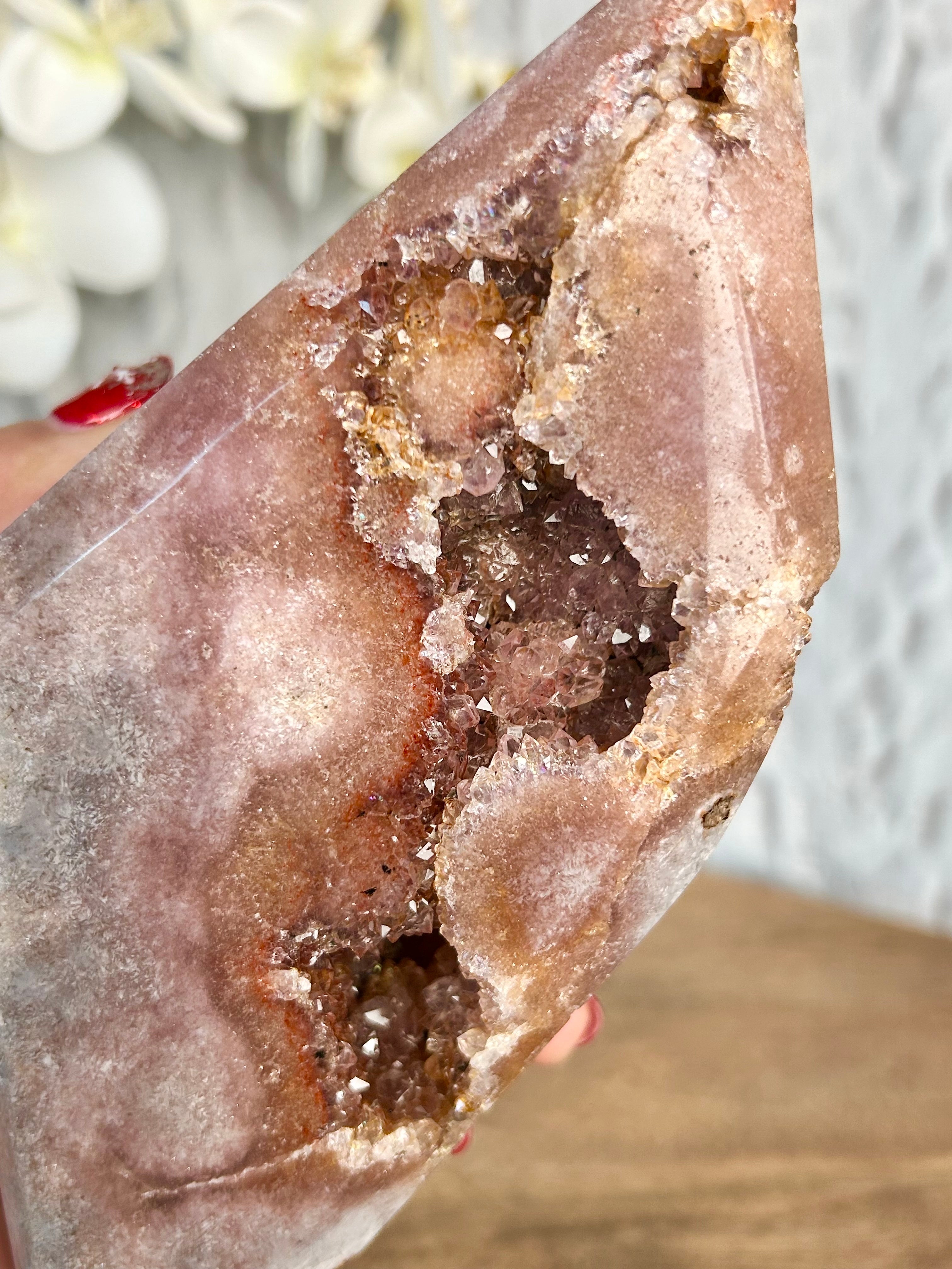 Pink Amethyst Freeform on stand