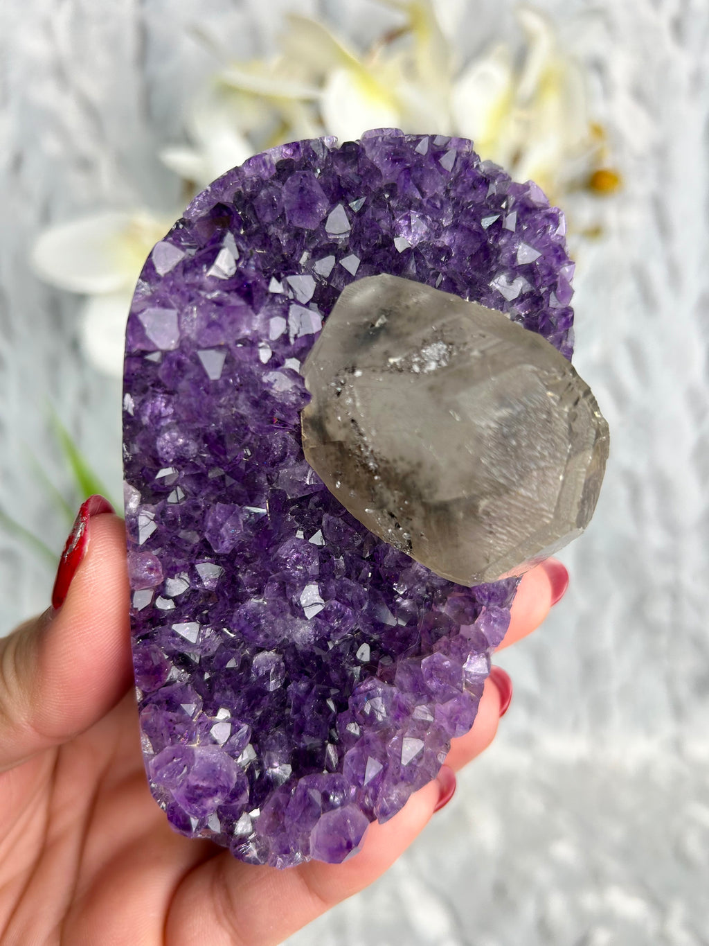 Uruguayan Amethyst with Calcite