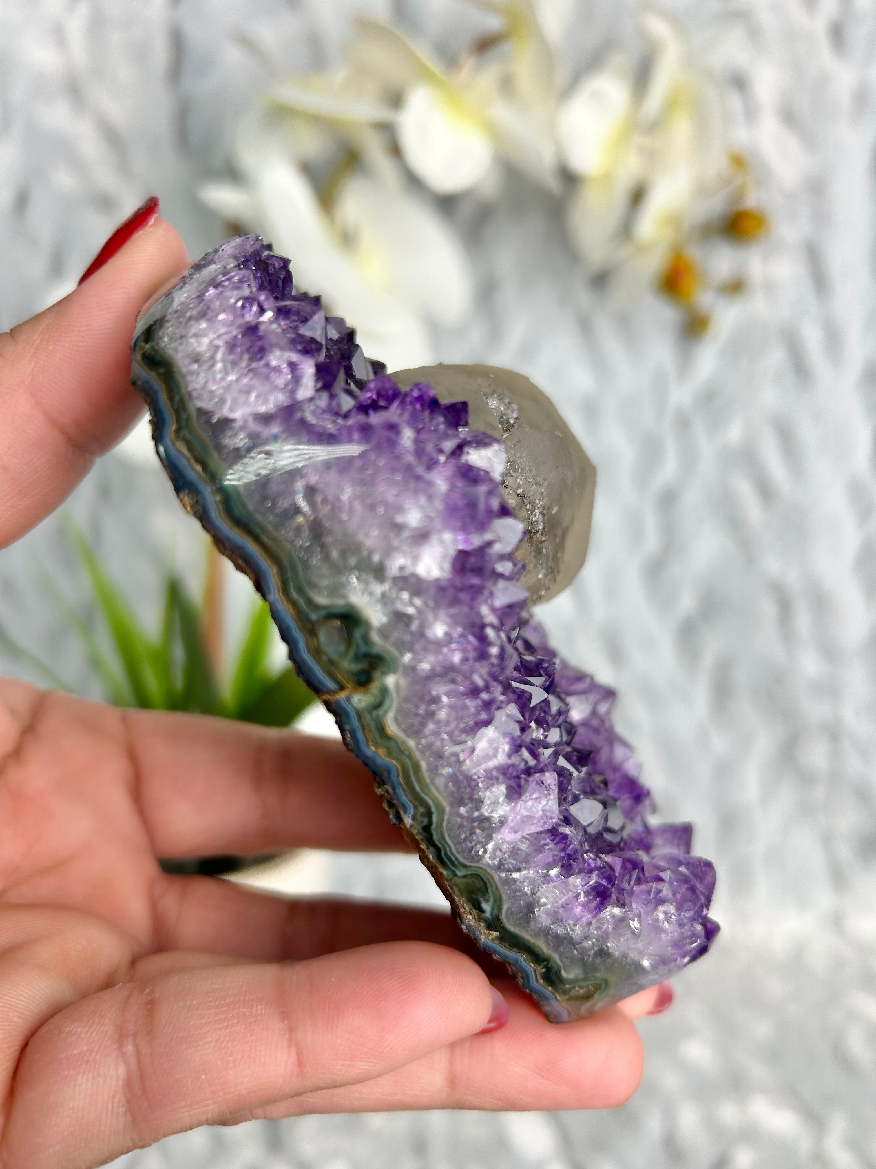 Uruguayan Amethyst with Calcite