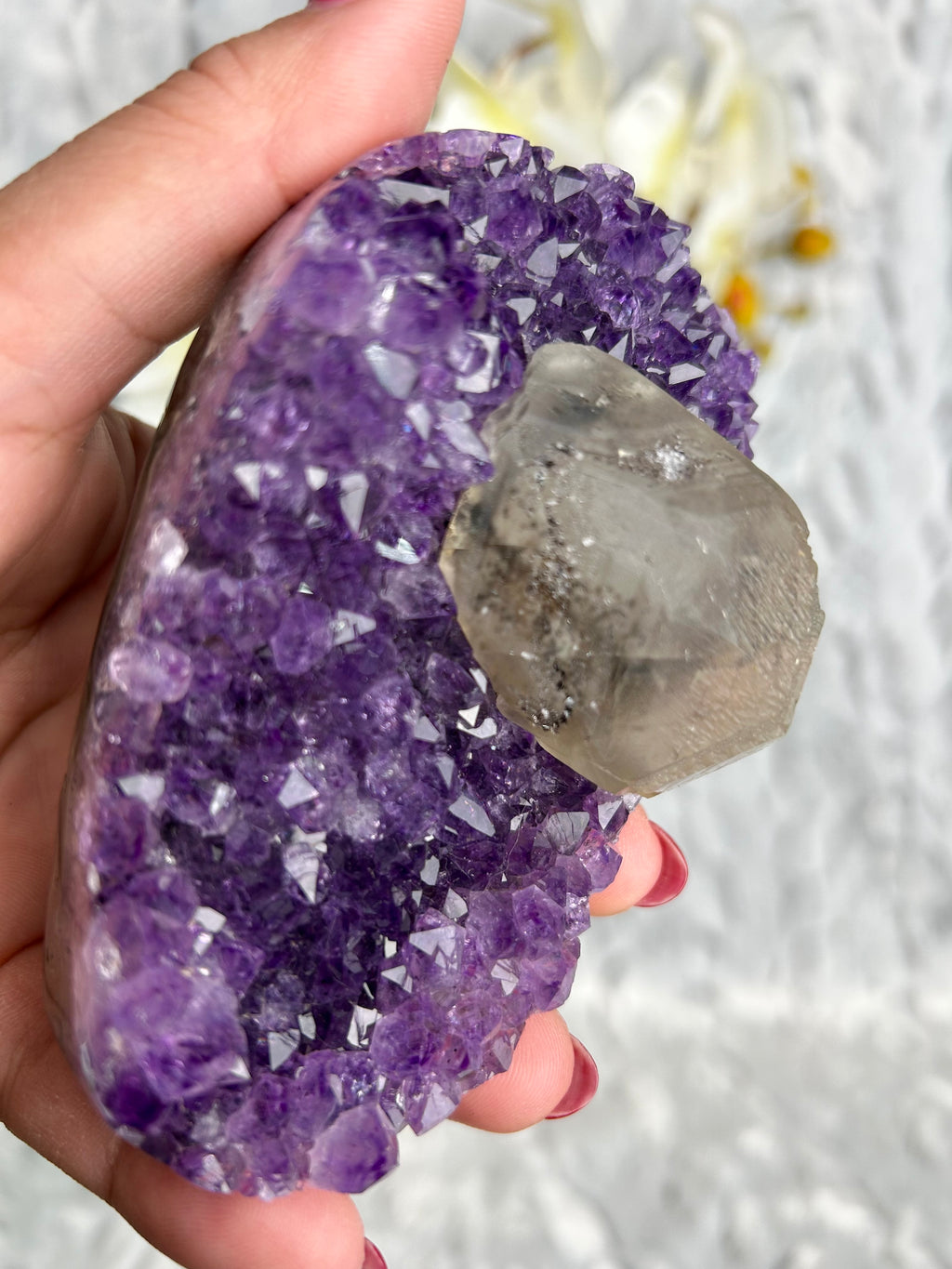 Uruguayan Amethyst with Calcite