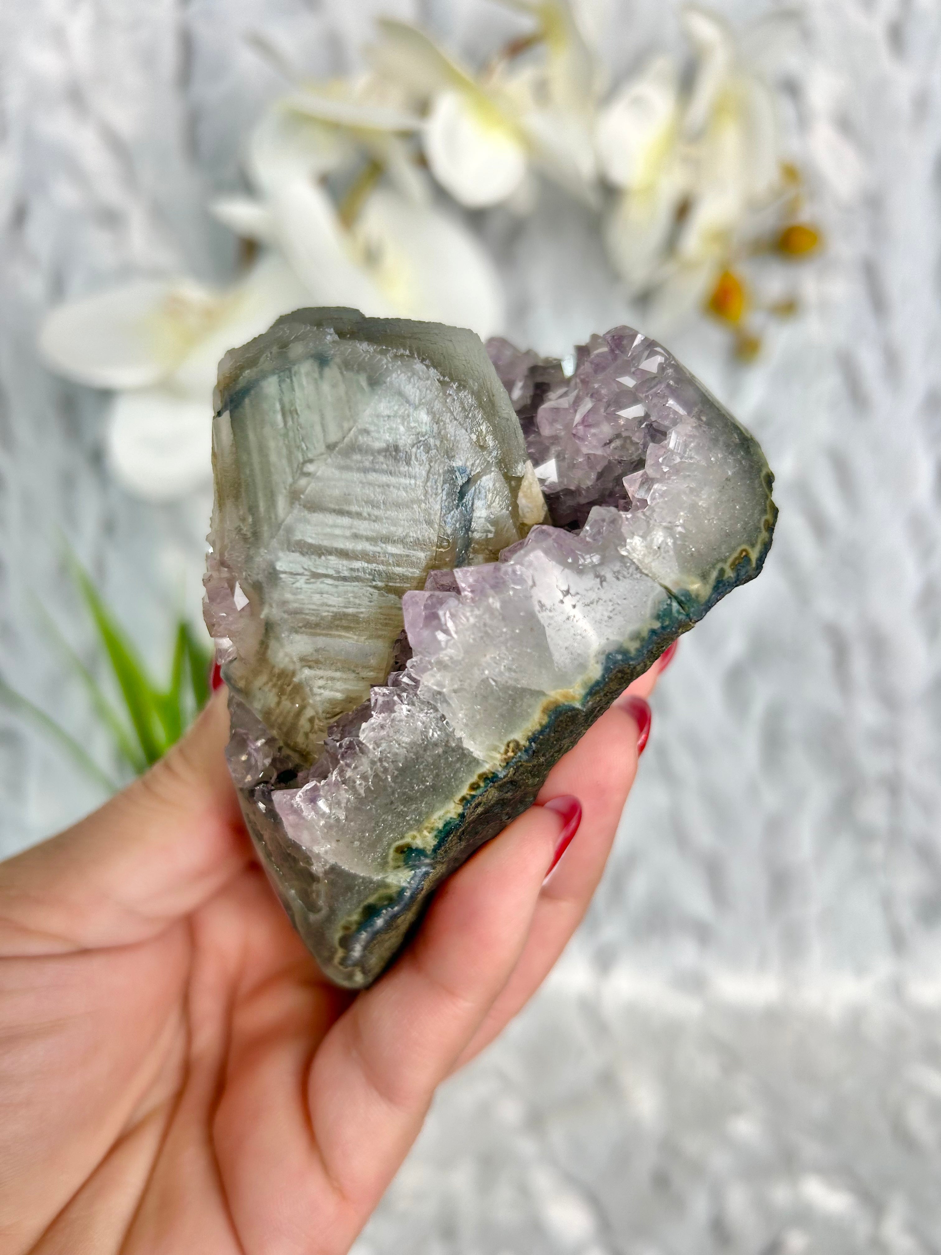 Uruguayan Amethyst with Calcite