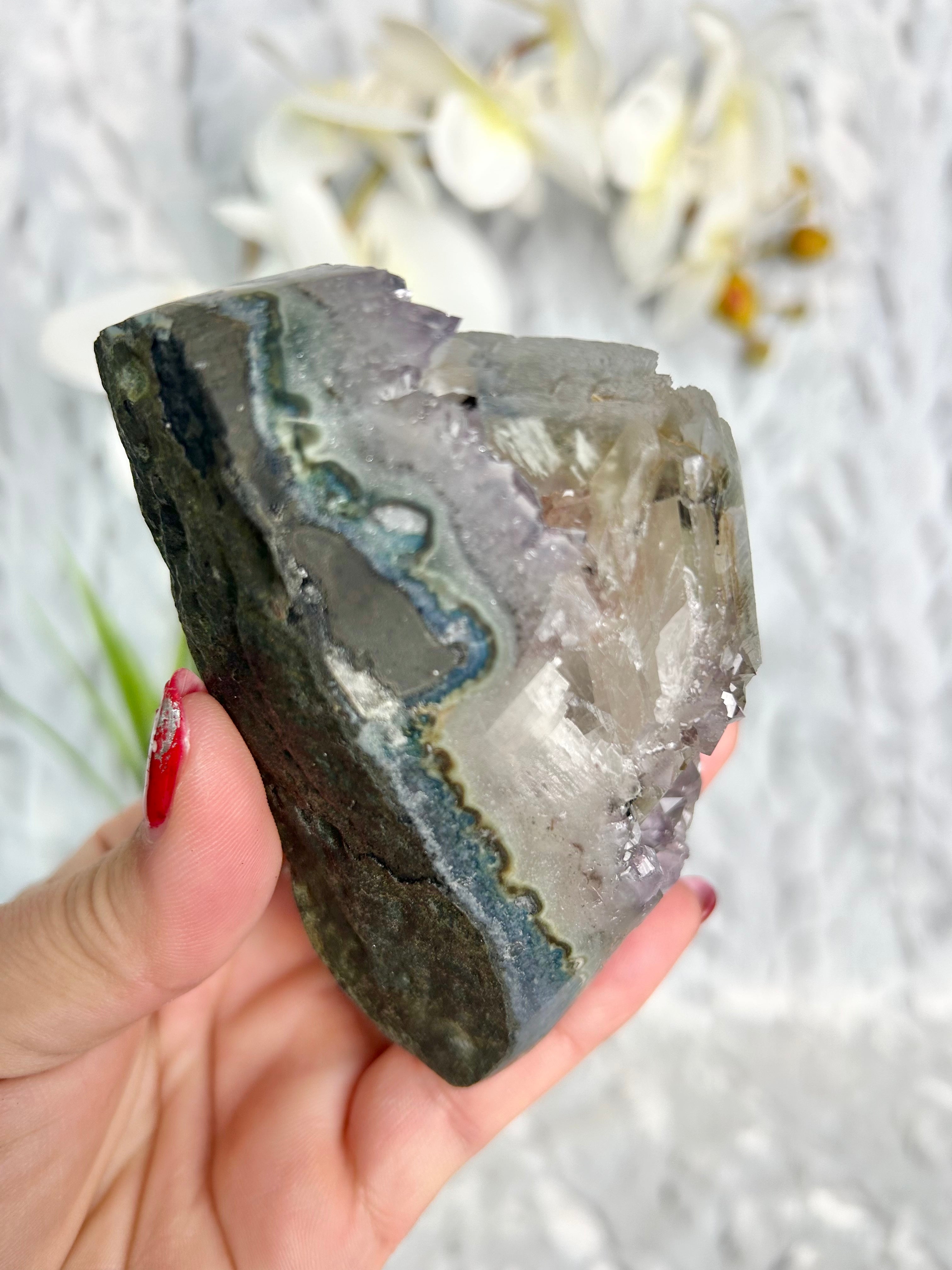 Uruguayan Amethyst with Calcite