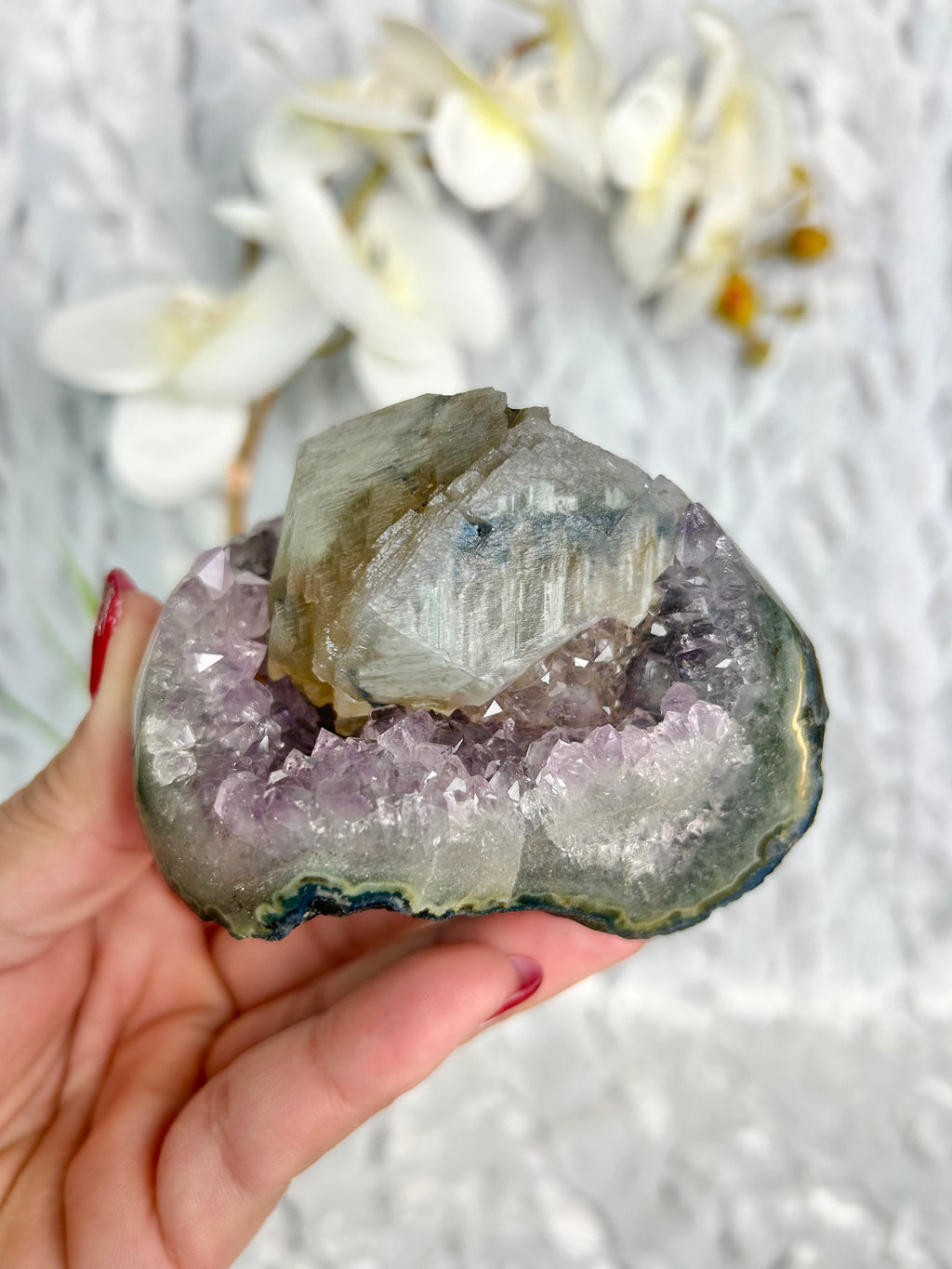 Uruguayan Amethyst with Calcite