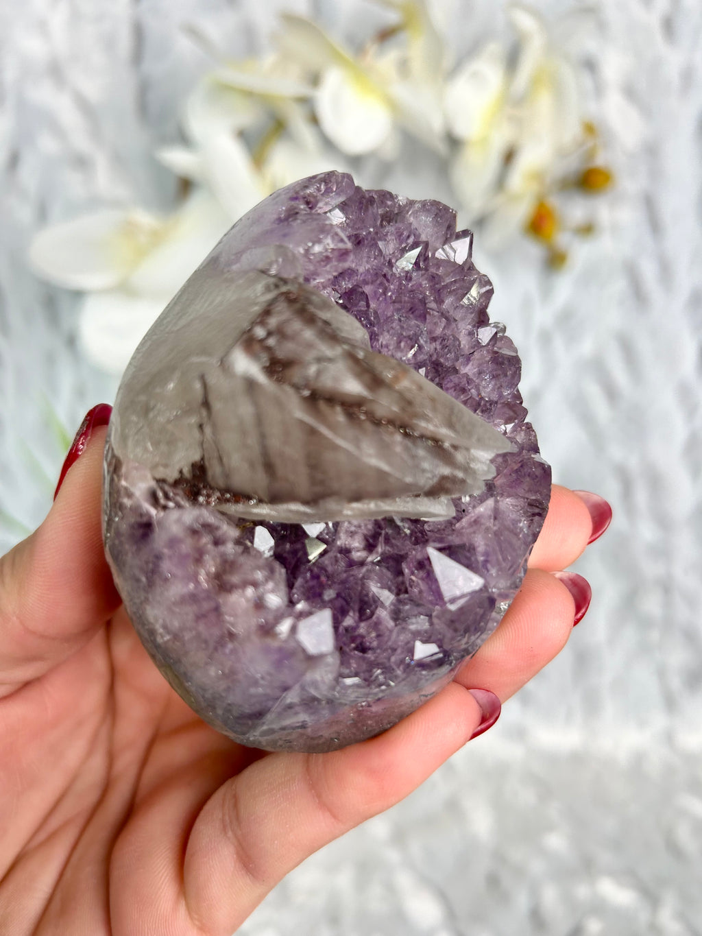 Uruguayan Amethyst with Calcite