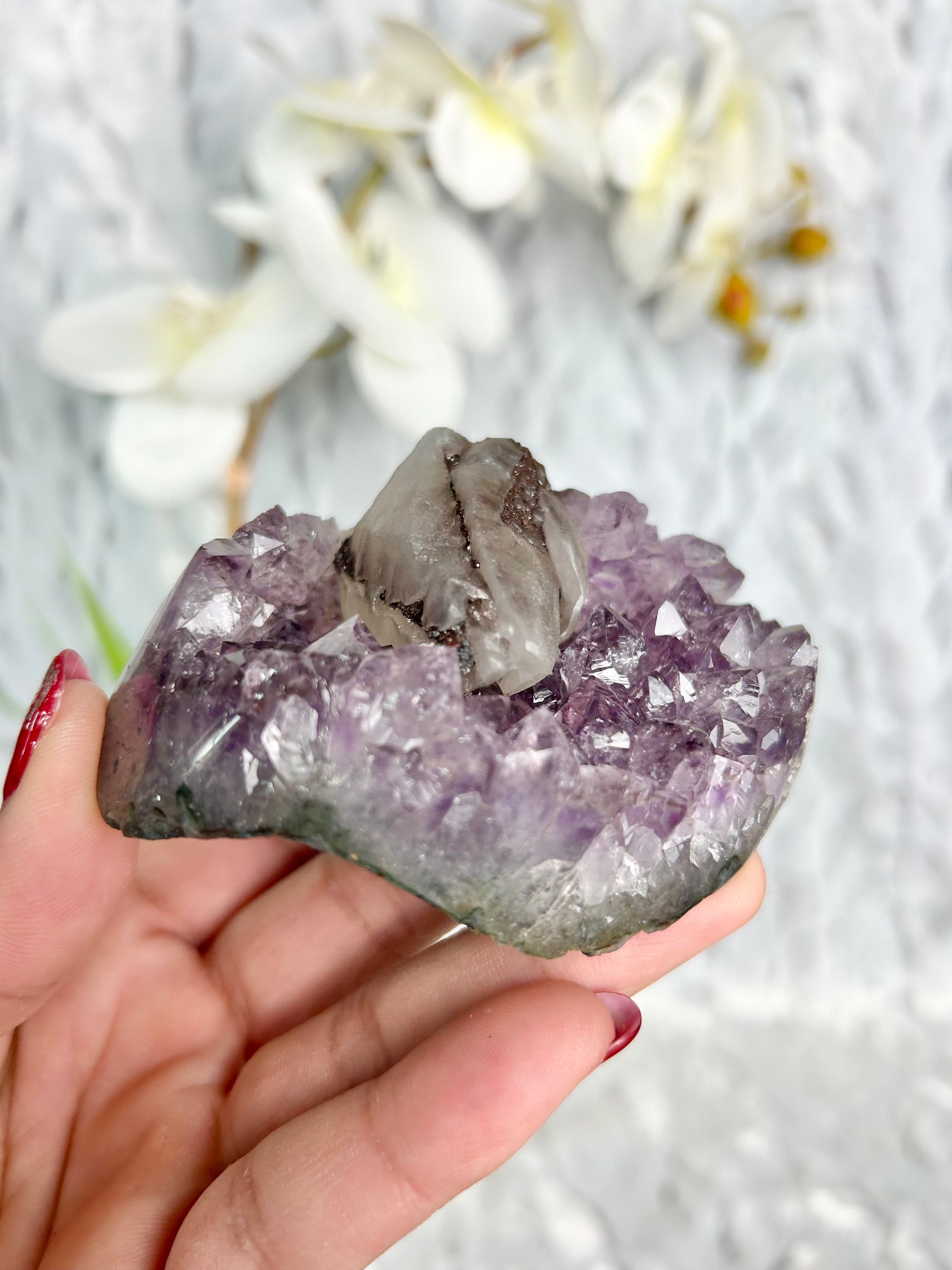 Uruguayan Amethyst with Calcite