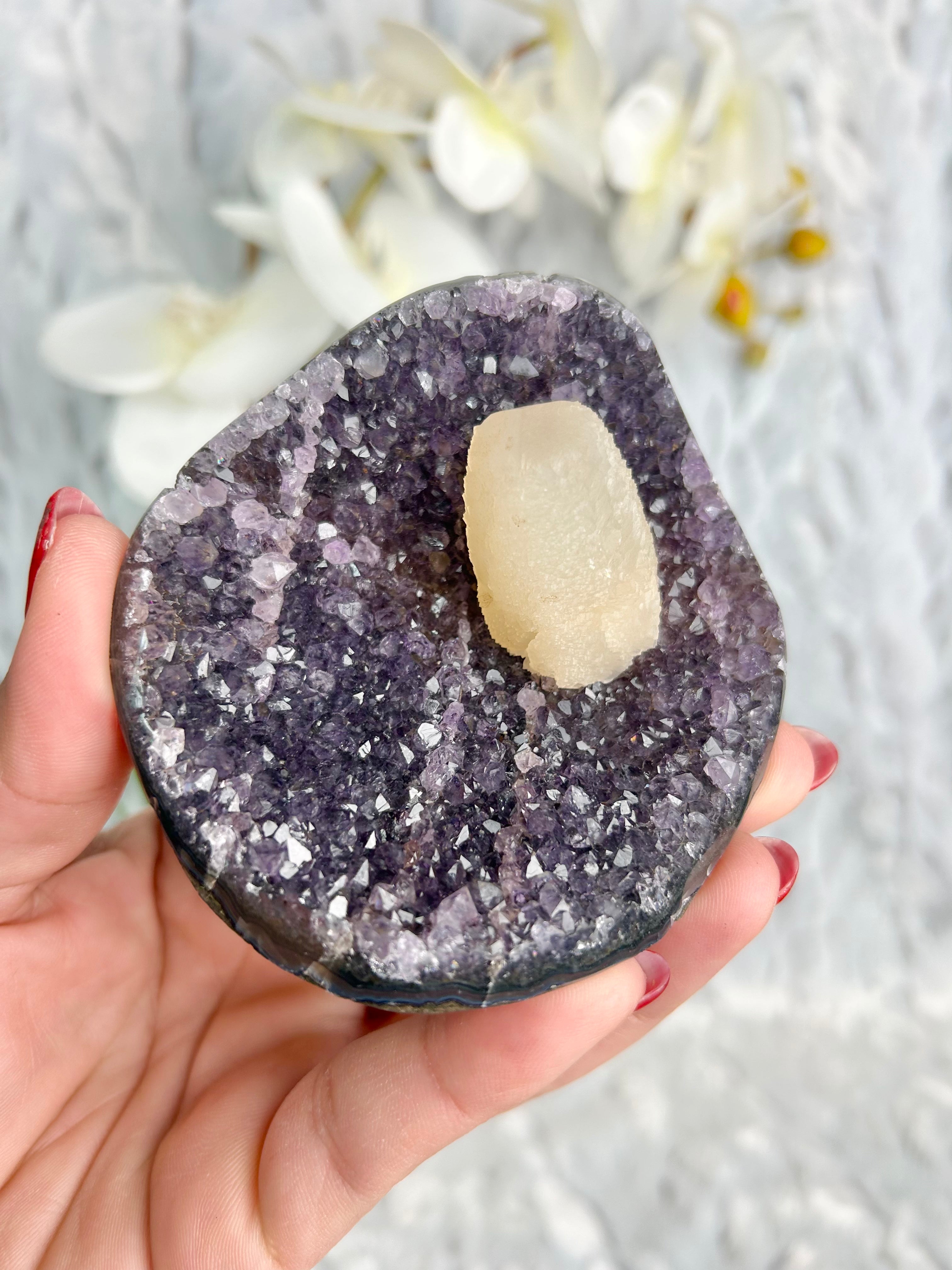 Uruguayan Amethyst with Calcite