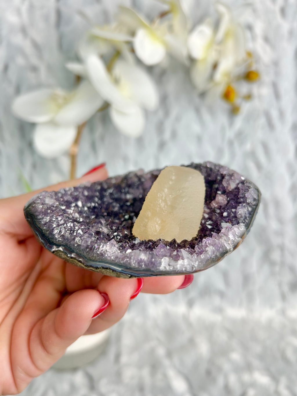 Uruguayan Amethyst with Calcite