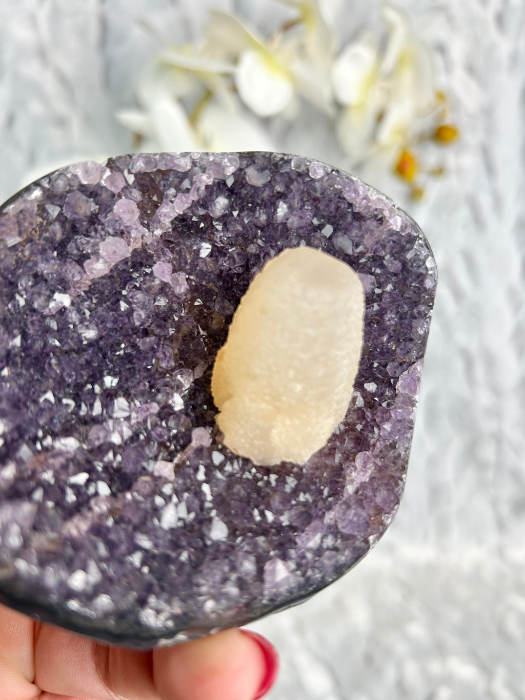 Uruguayan Amethyst with Calcite