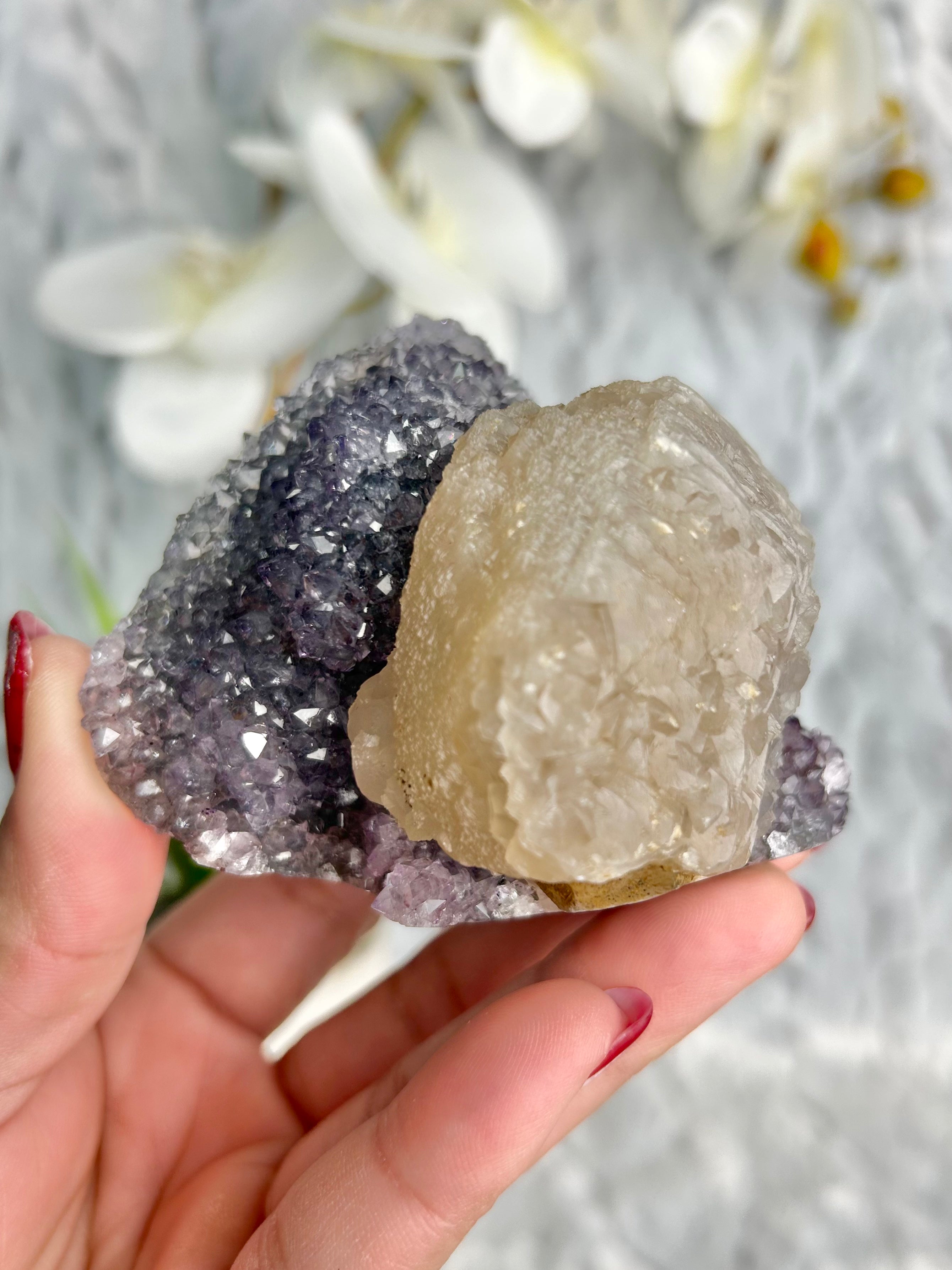 Uruguayan Amethyst with Calcite