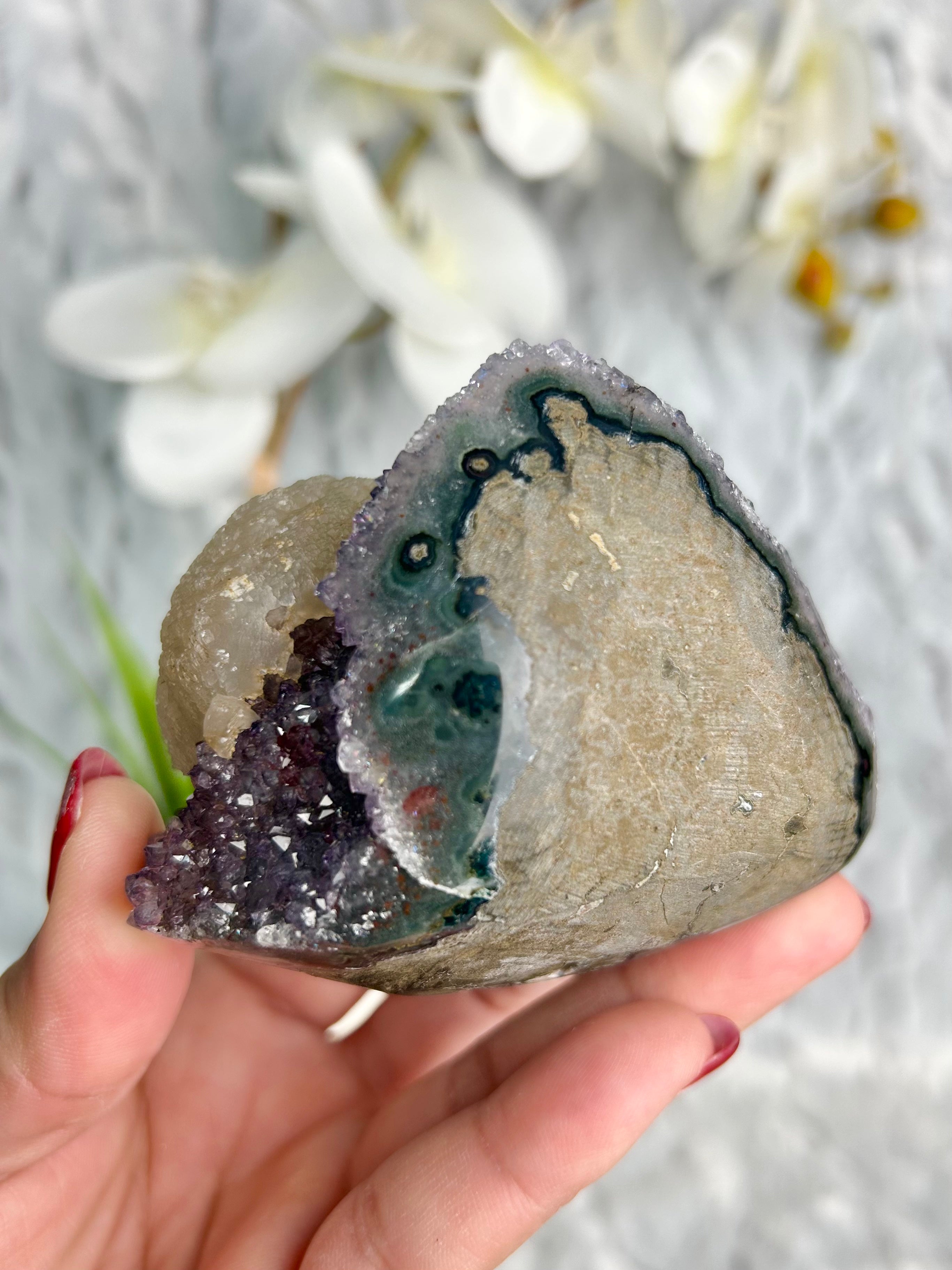 Uruguayan Amethyst with Calcite