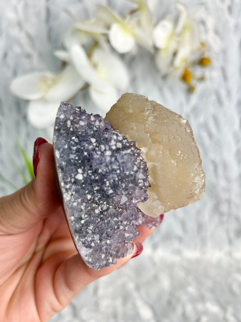 Uruguayan Amethyst with Calcite