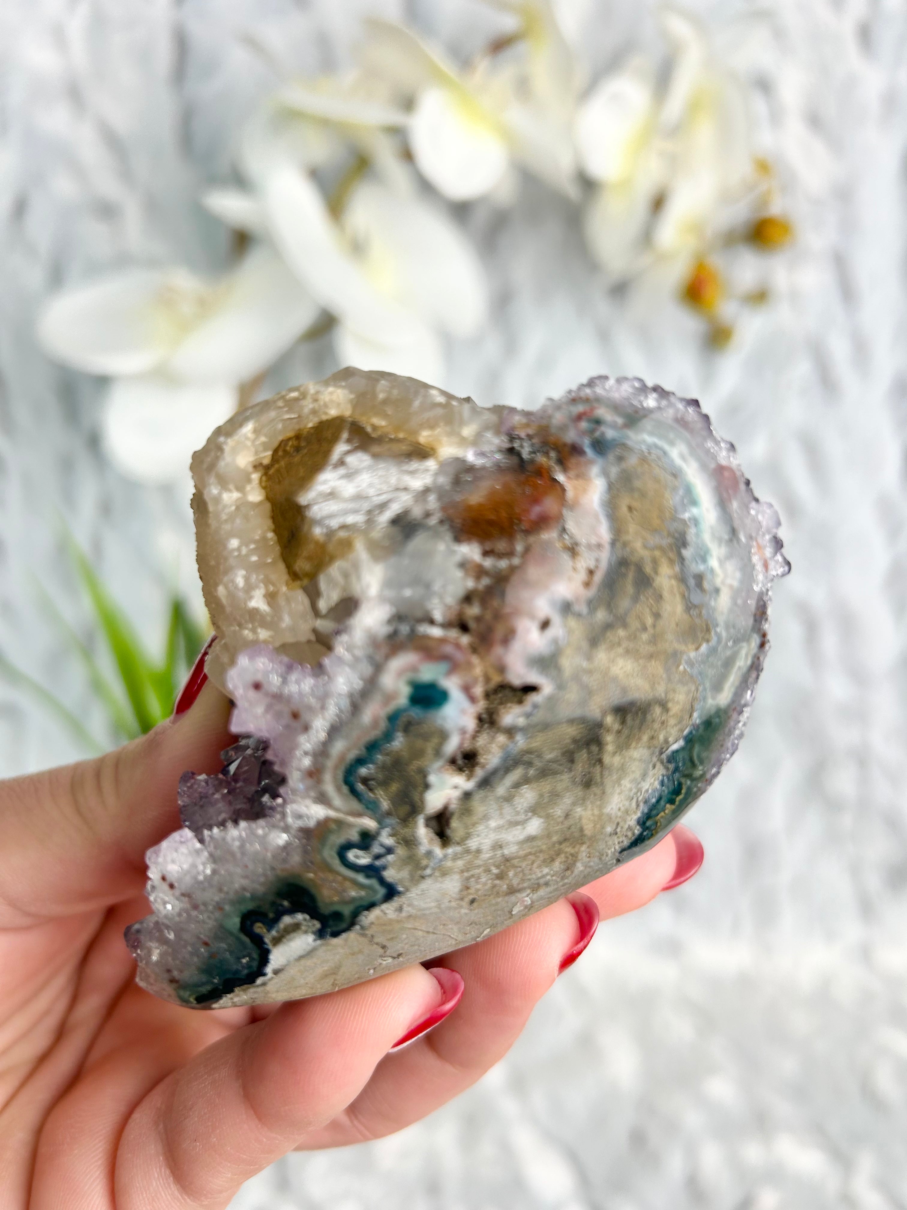 Uruguayan Amethyst with Calcite