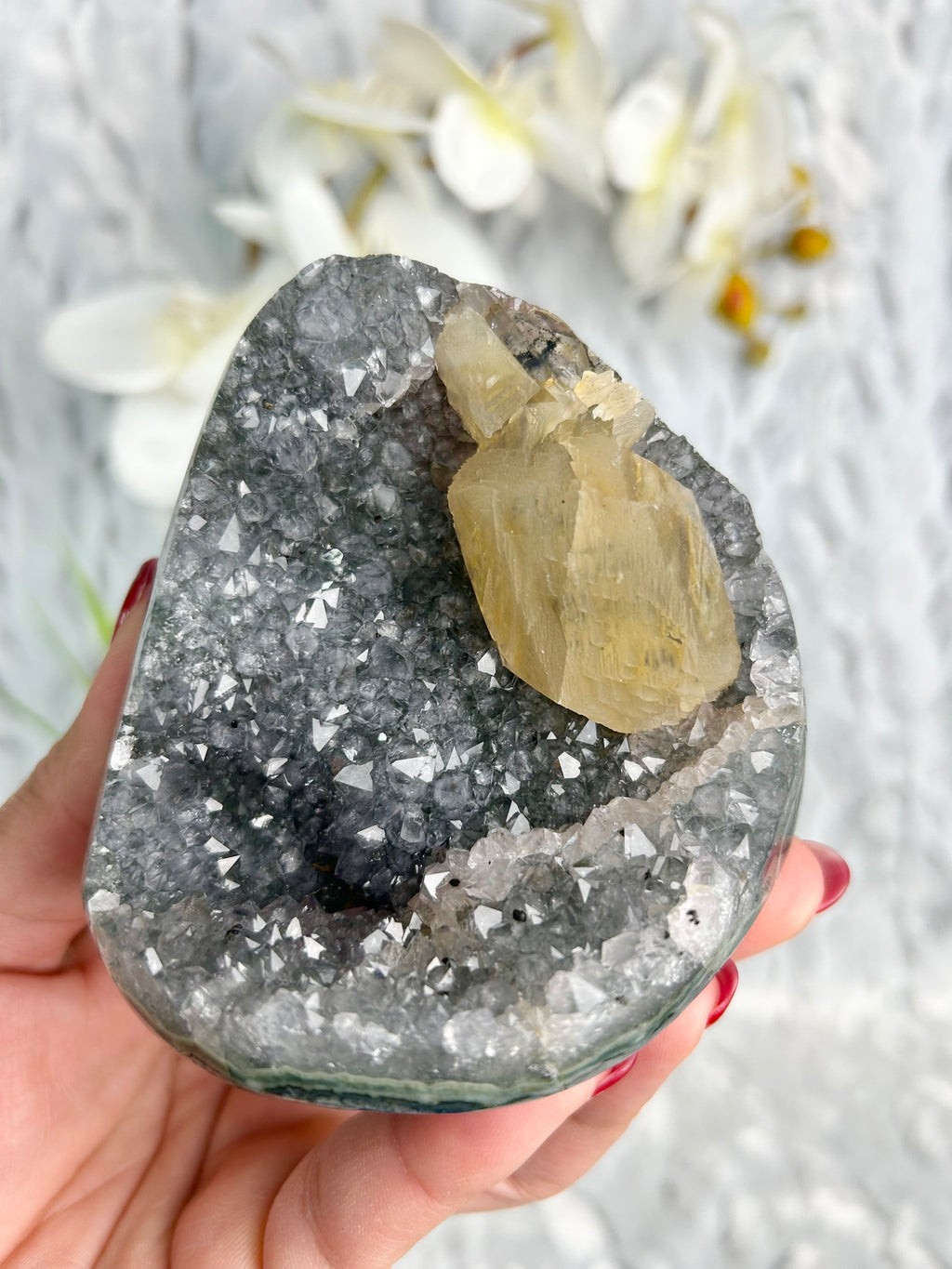 Uruguayan Amethyst with Calcite