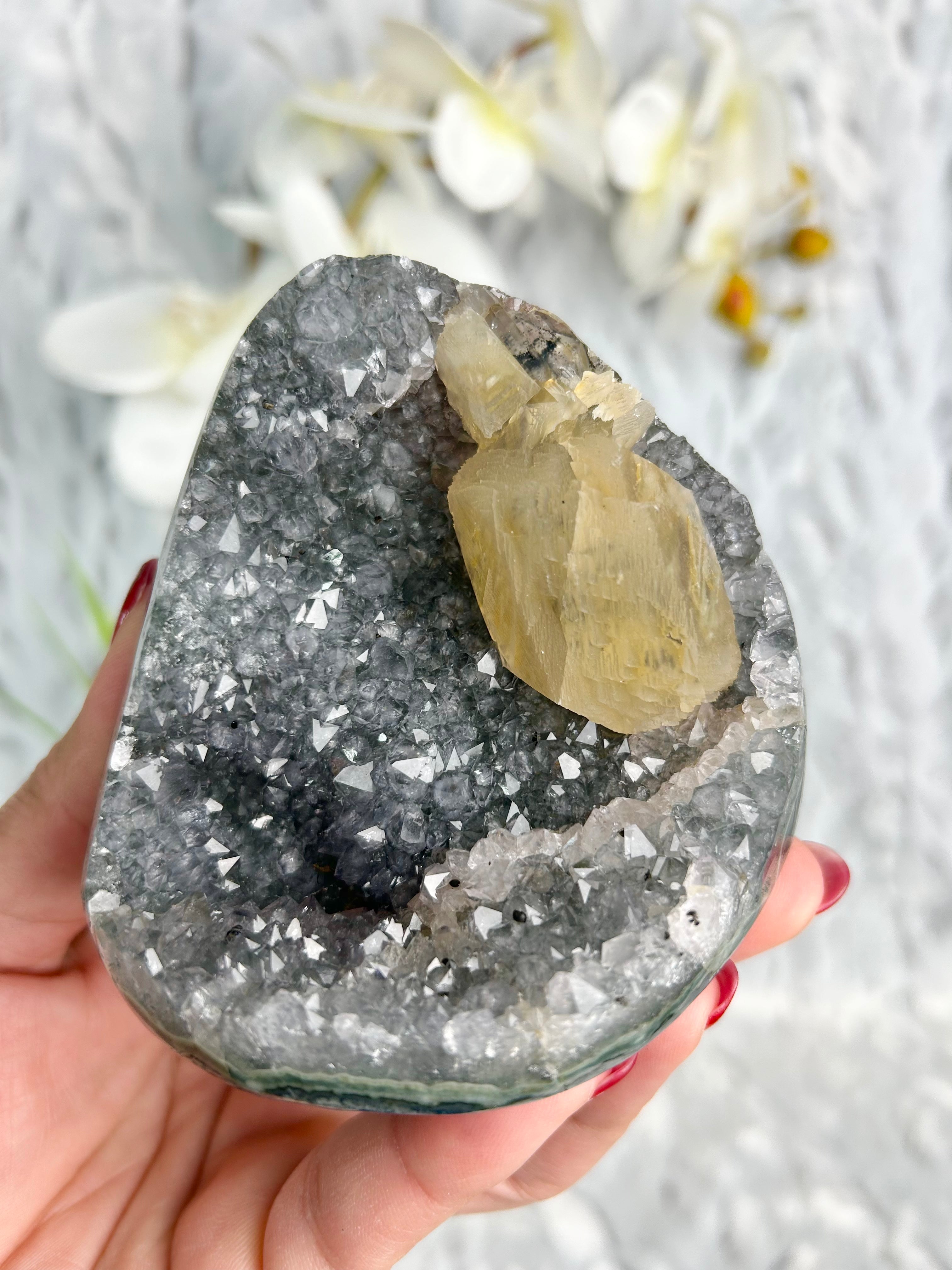 Uruguayan Amethyst with Calcite