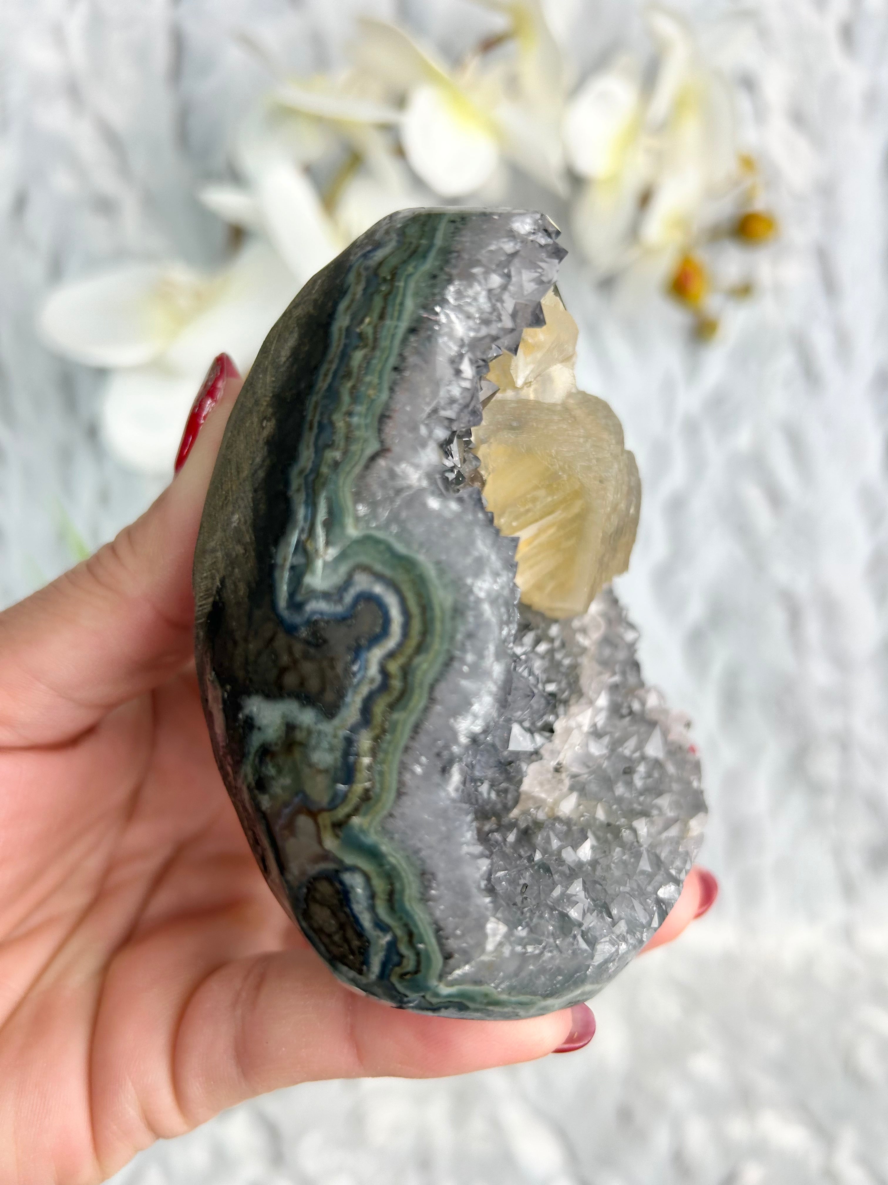 Uruguayan Amethyst with Calcite