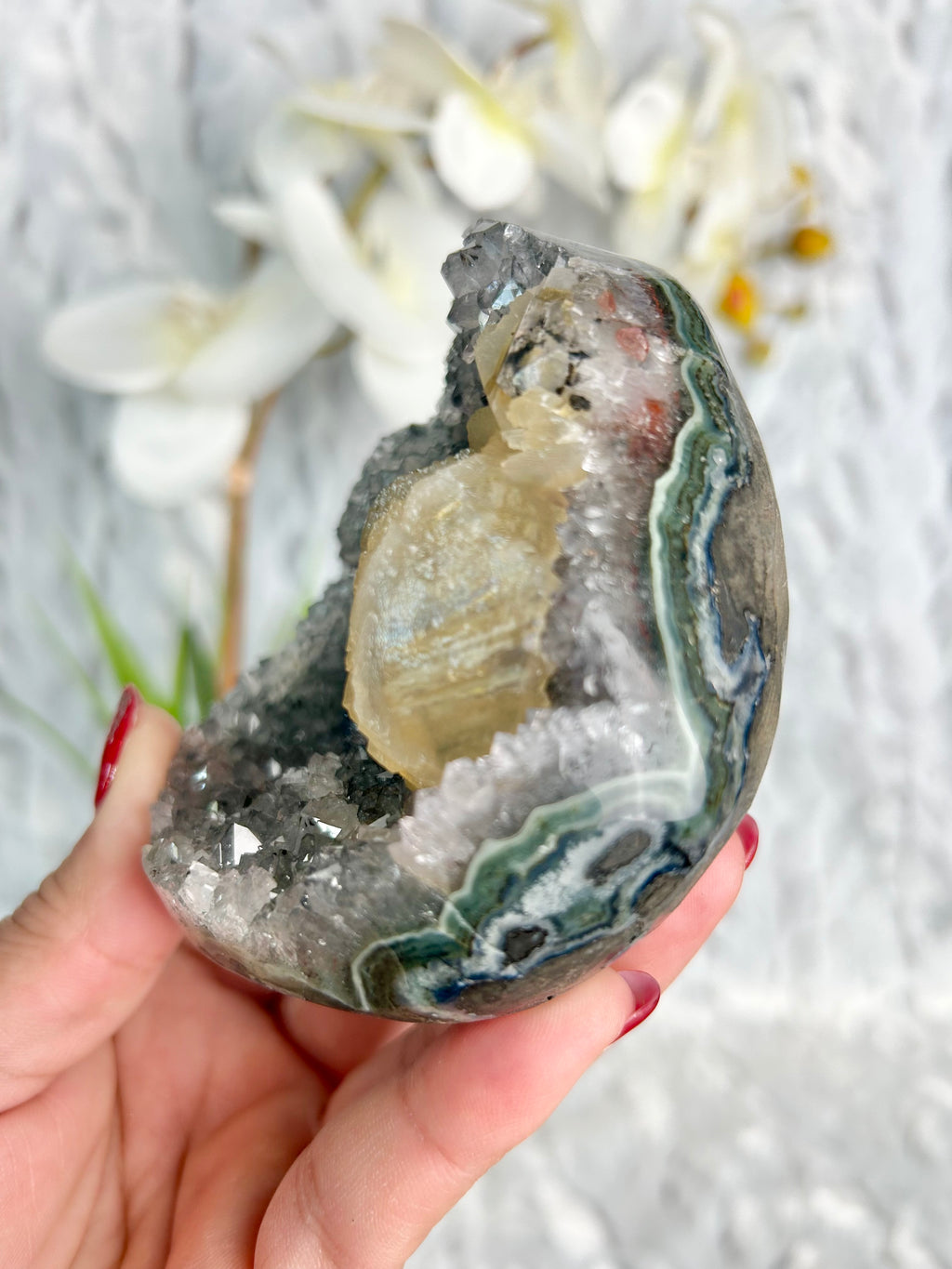 Uruguayan Amethyst with Calcite