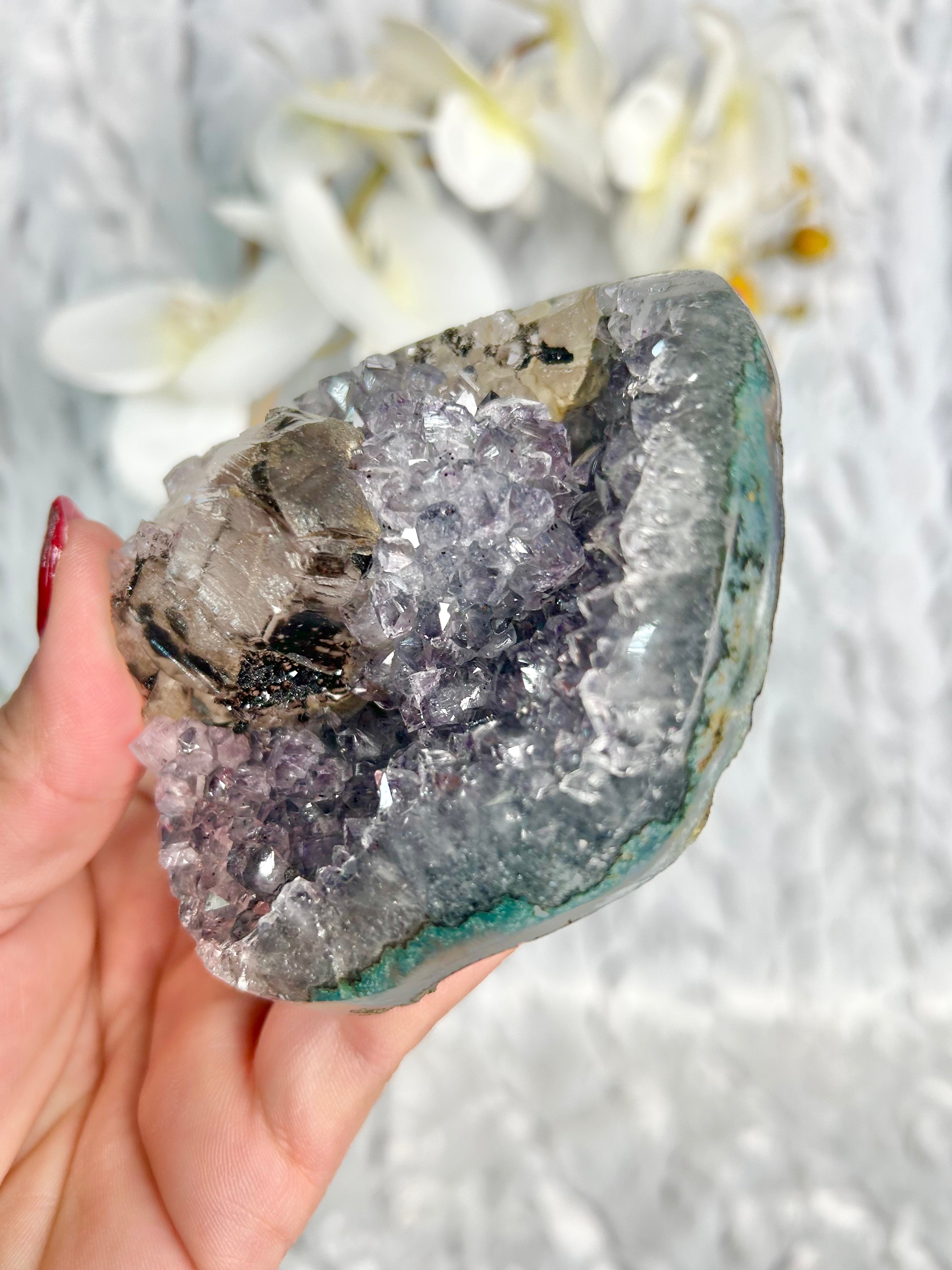 Uruguayan Amethyst with Calcite