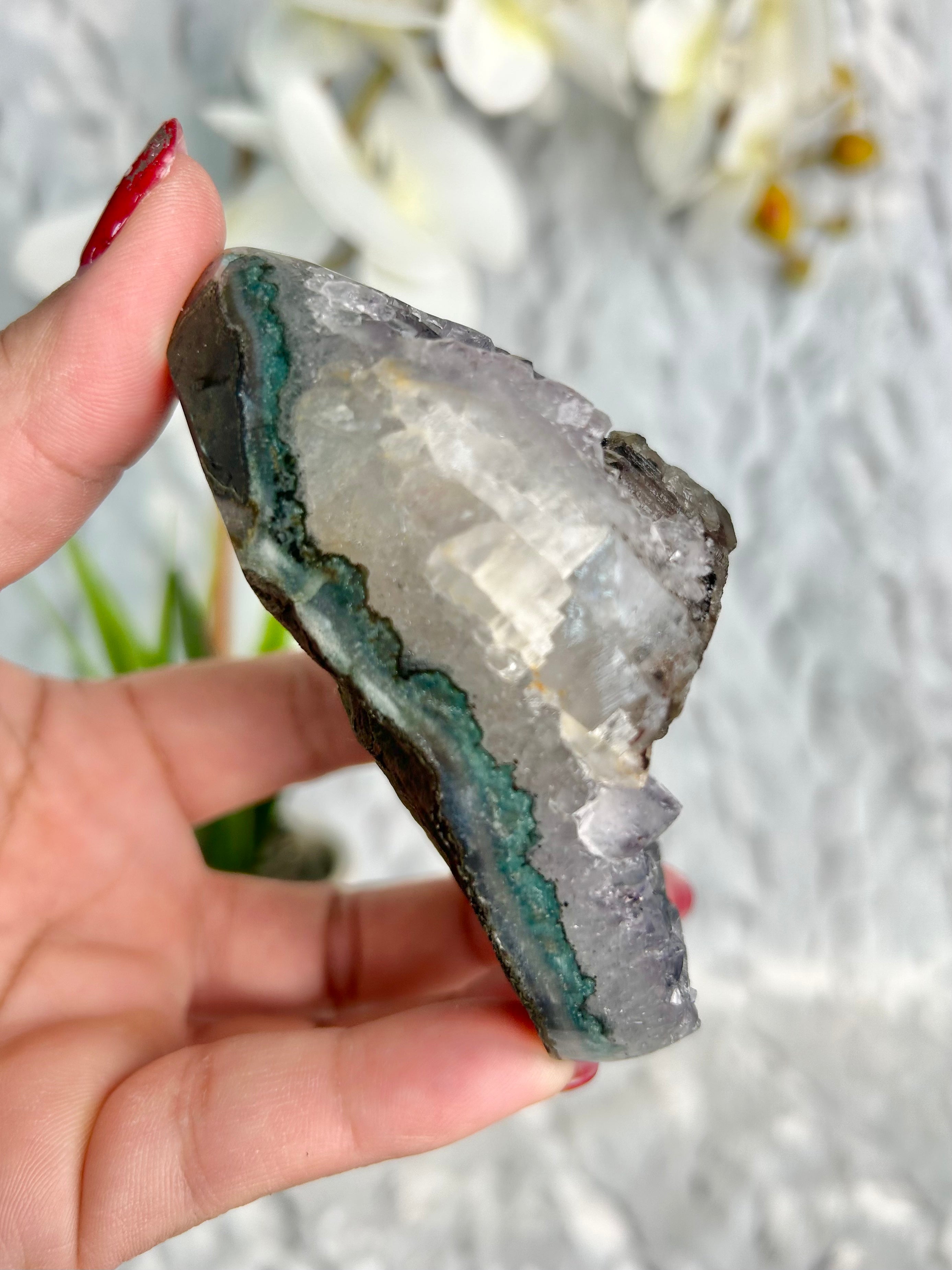 Uruguayan Amethyst with Calcite