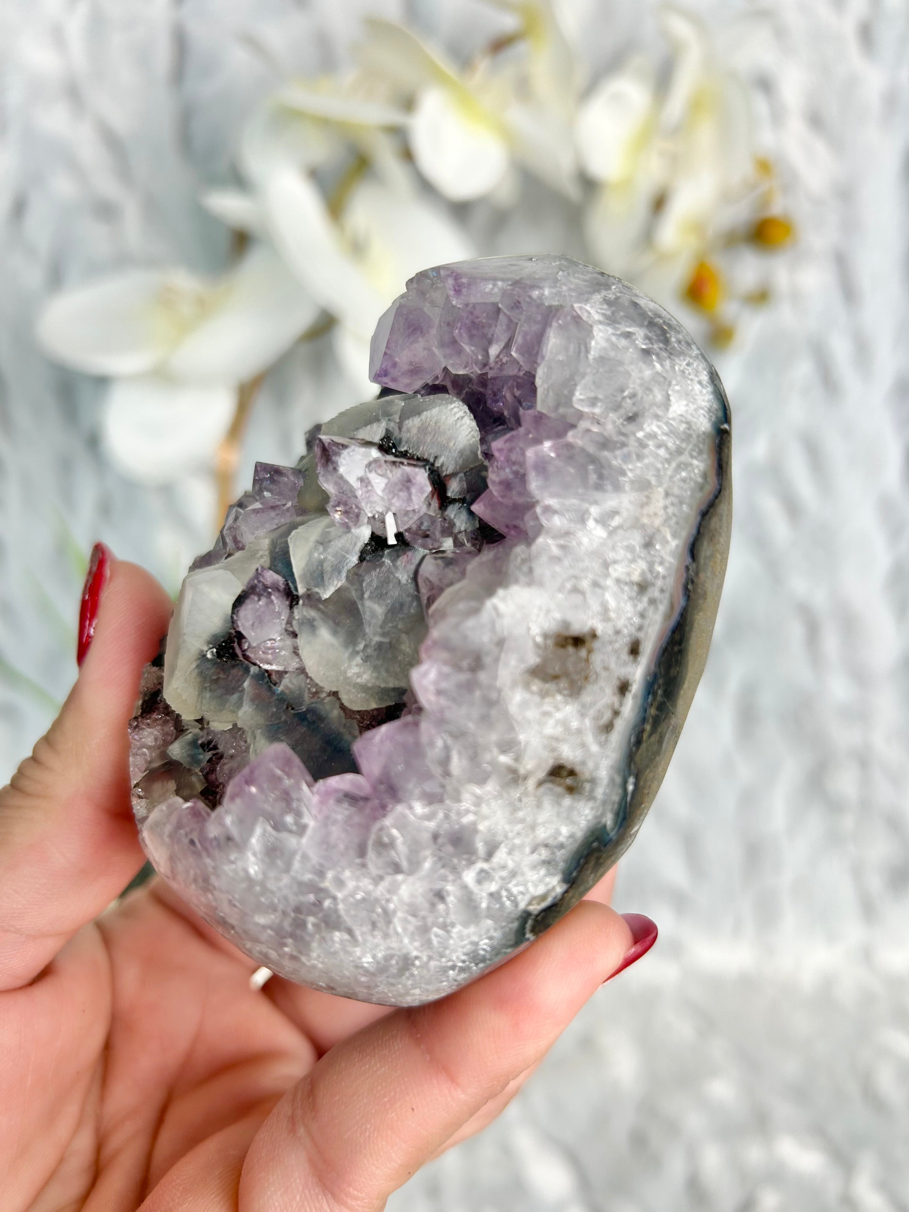 Uruguayan Amethyst with Calcite