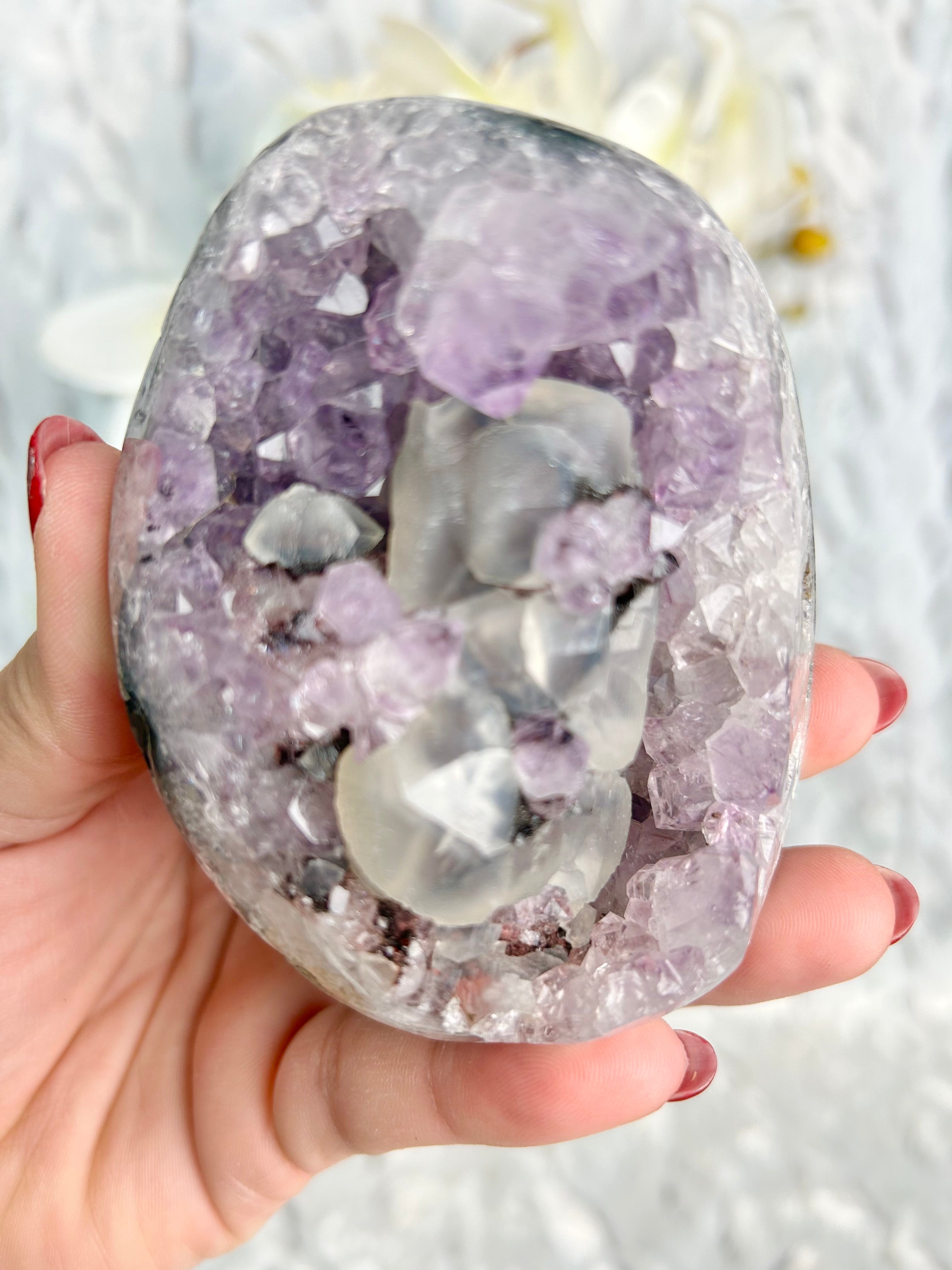 Uruguayan Amethyst with Calcite
