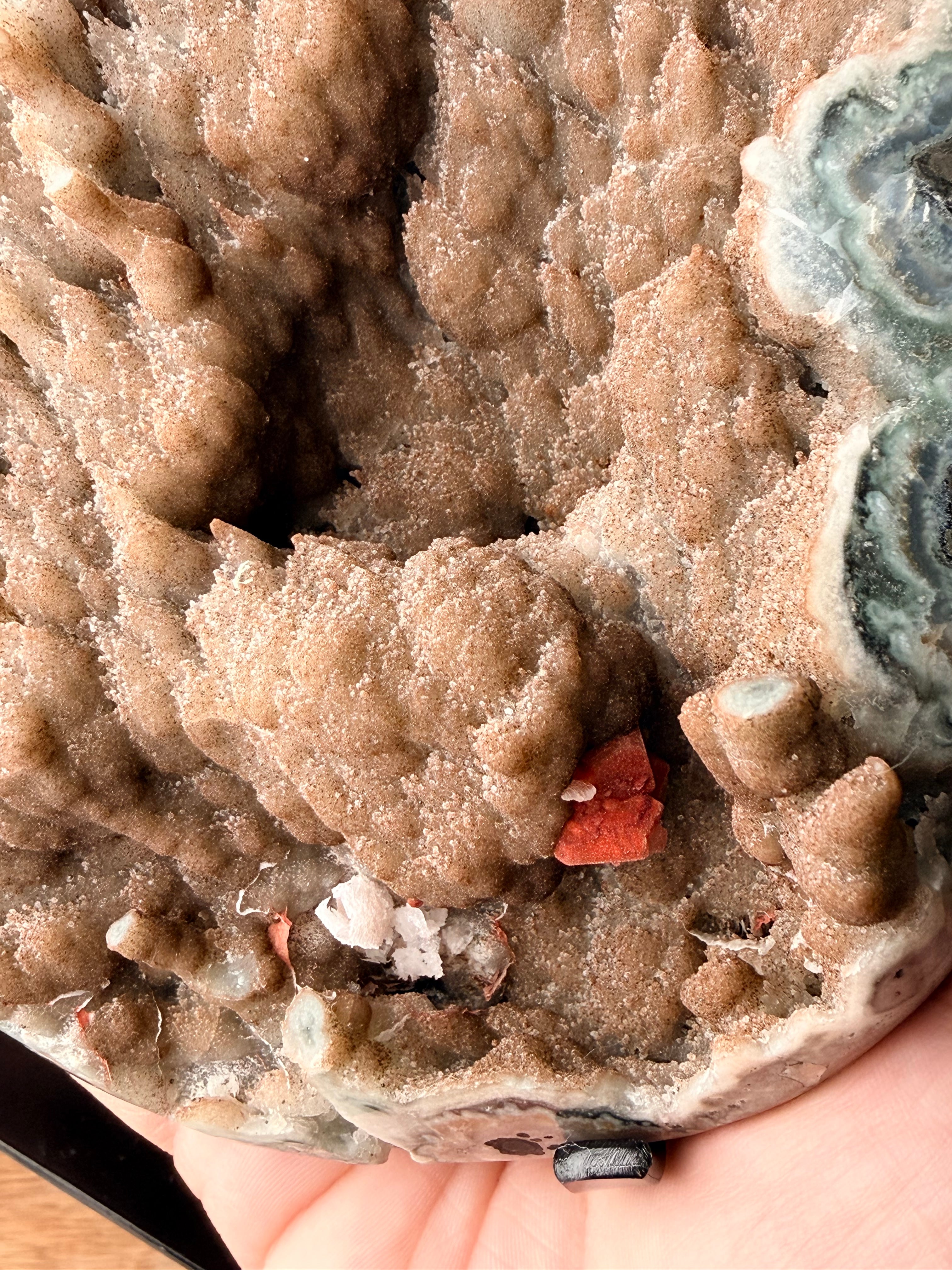 Uruguayan Brown shower formation Chalcedony Agate Geode