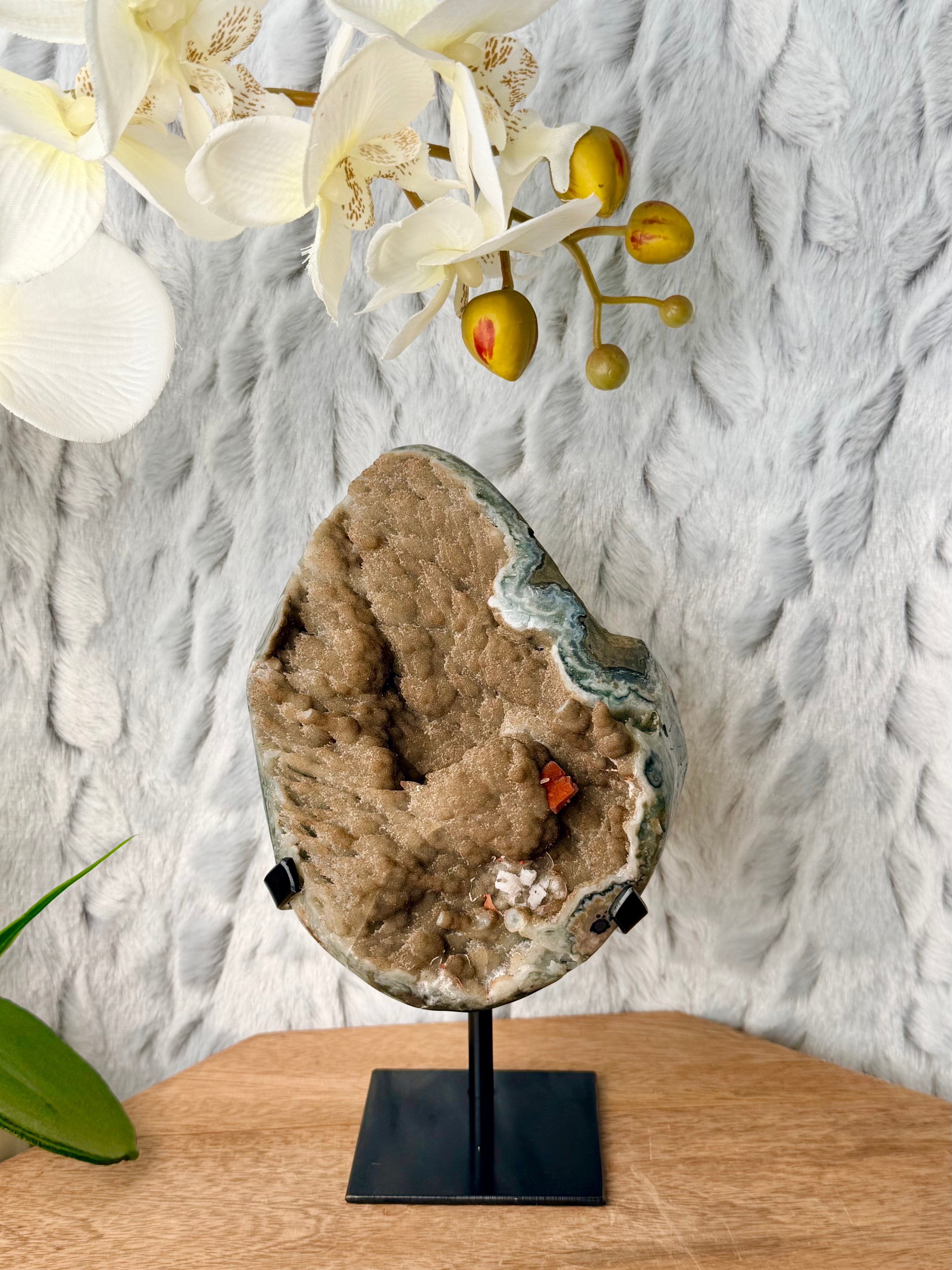 Uruguayan Brown shower formation Chalcedony Agate Geode