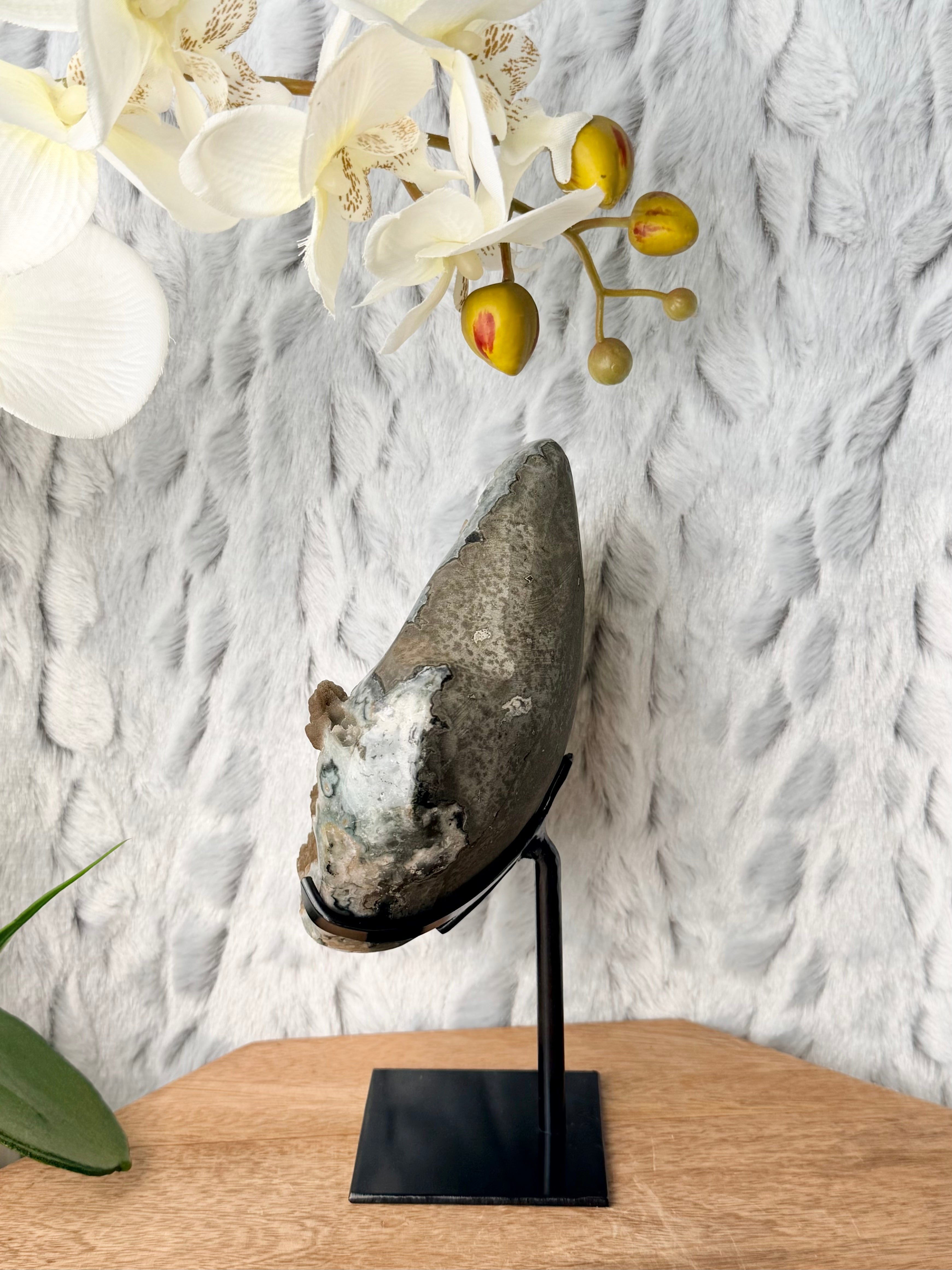 Uruguayan Brown shower formation Chalcedony Agate Geode